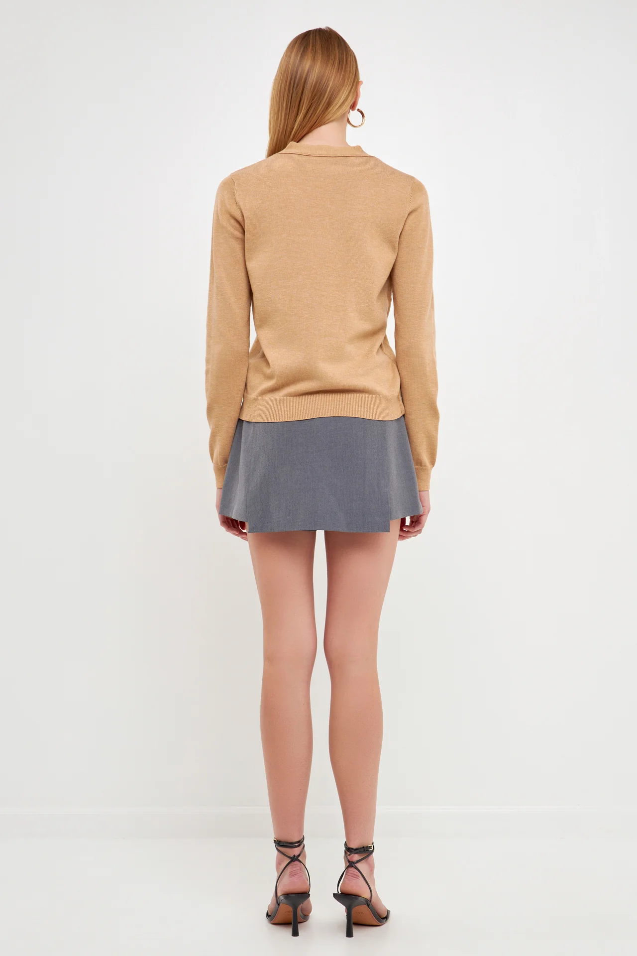 Knit Cardigan with Cross Over Buttons