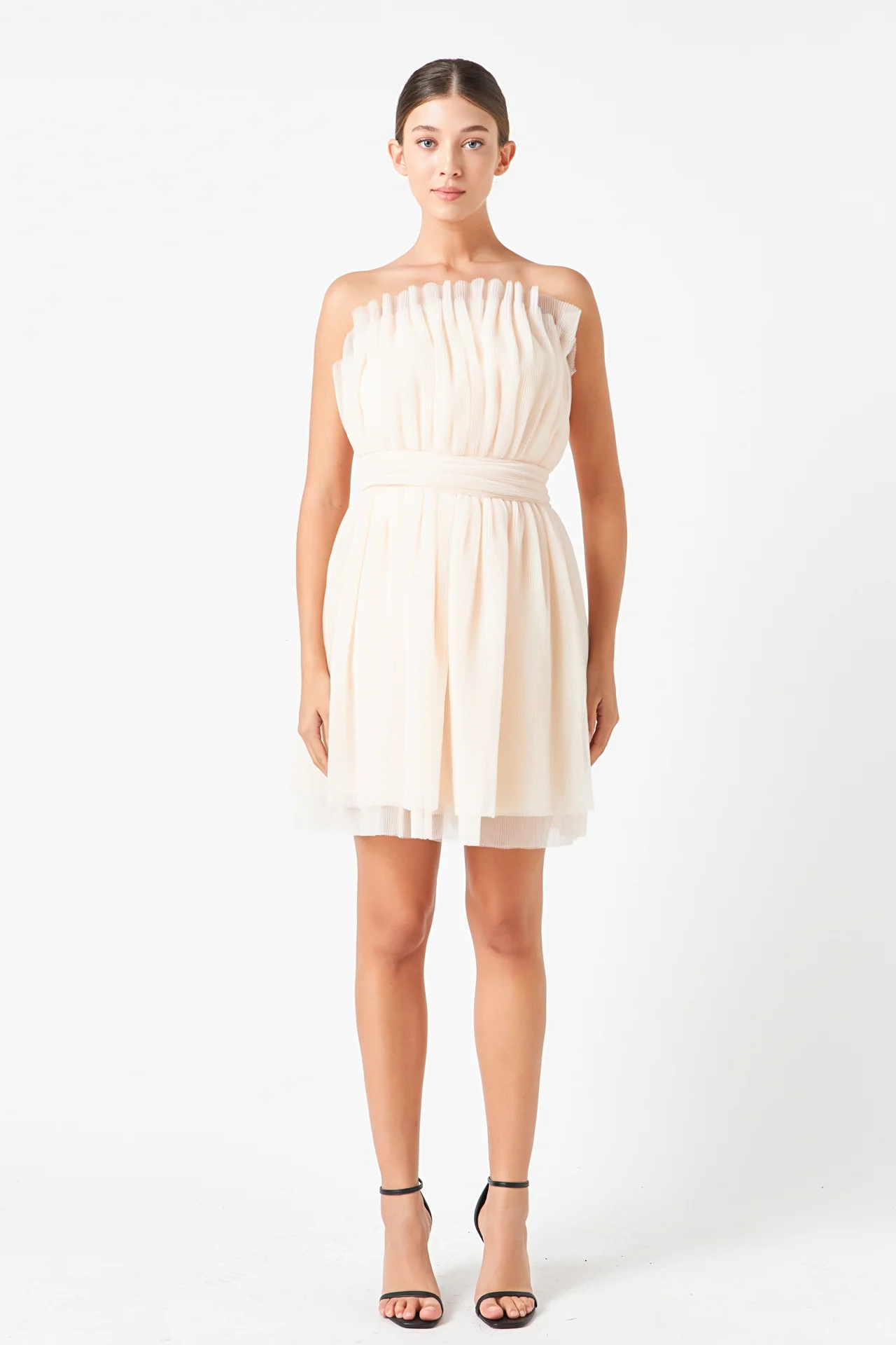 Strapless Mini Tulle Dress