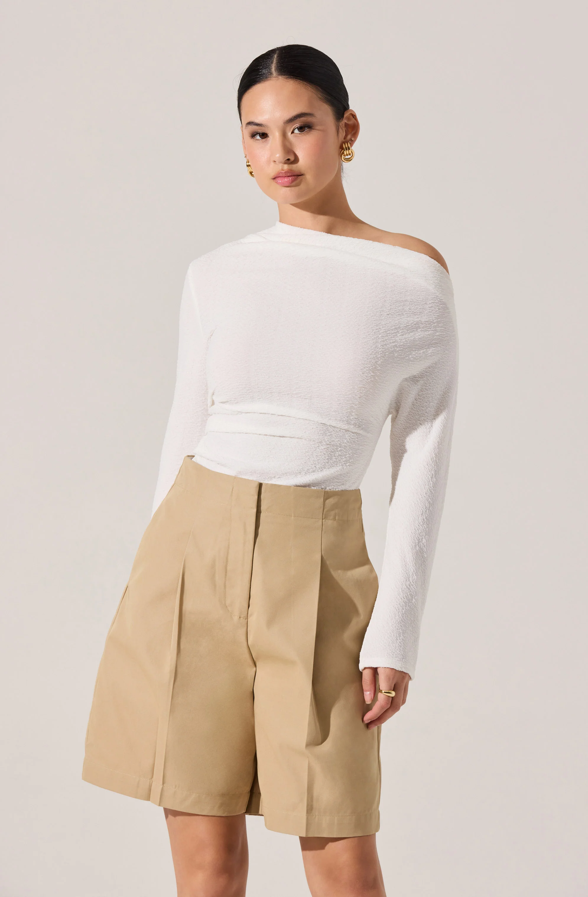 Tailored Pleated Bermuda Shorts