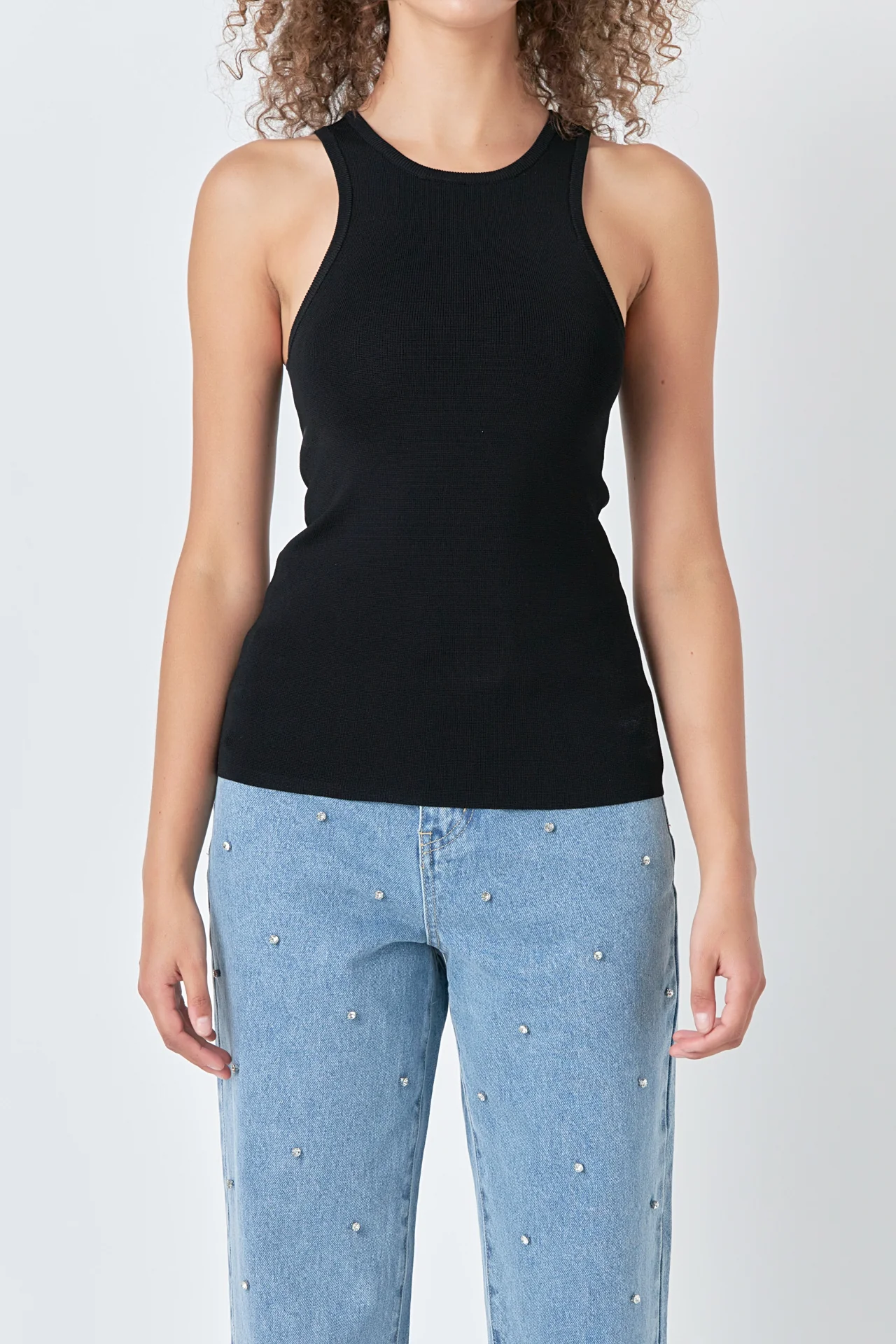 Sleeveless Basic Knit Top