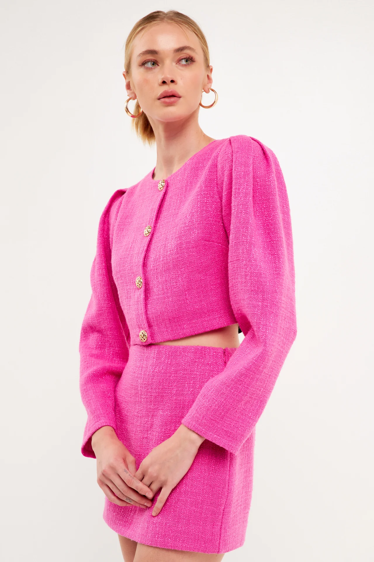 Tweed H-Line Mini Skirt