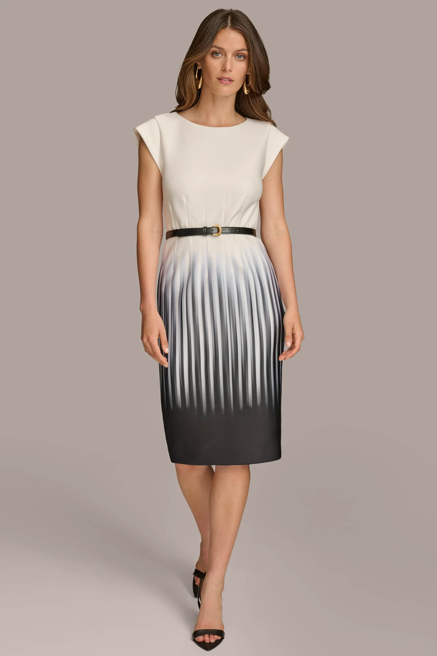 SHEATH DRESS WITH BELT