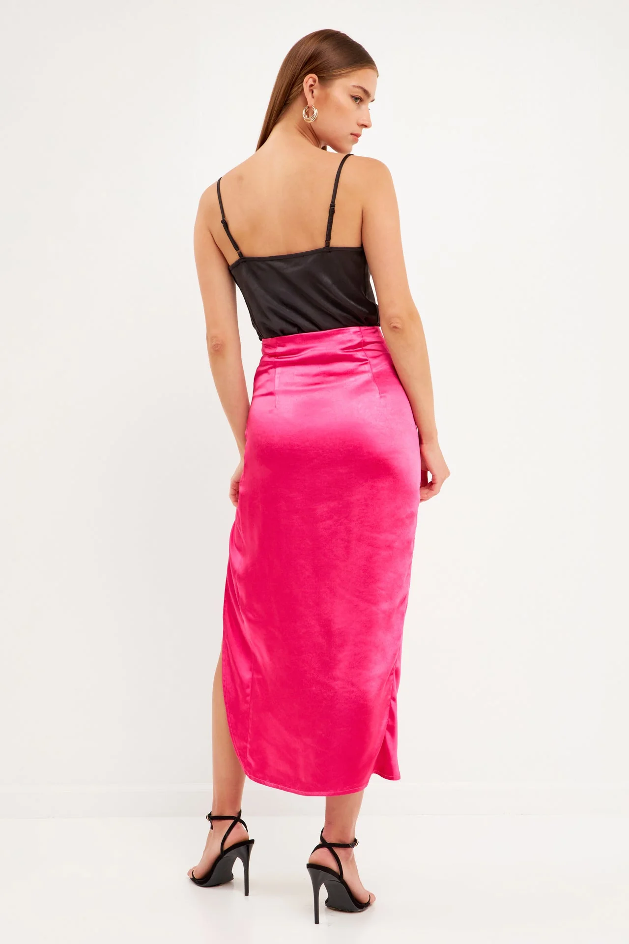Front Slit Midi Skirt