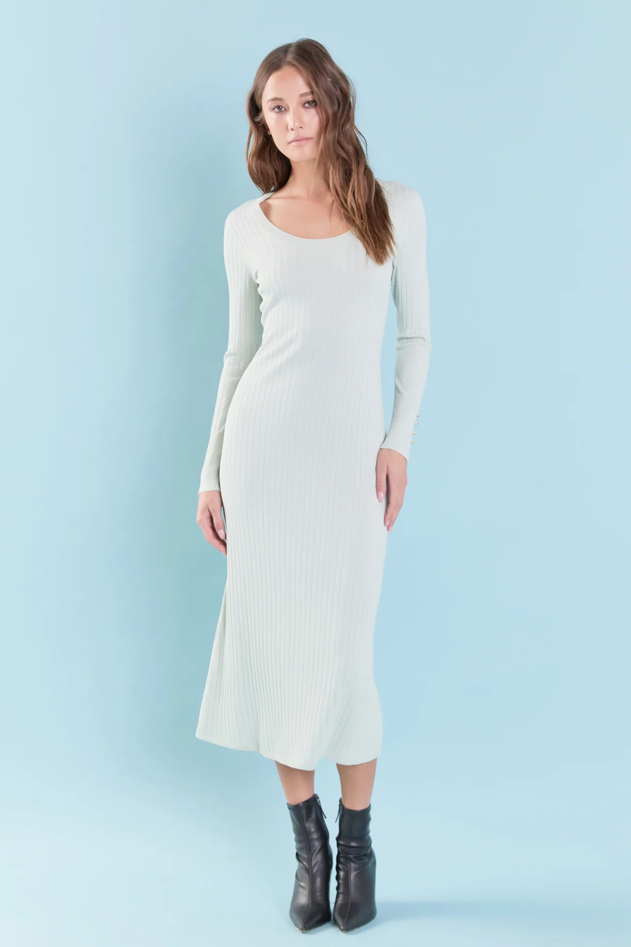 Lurex Sweater Midi Dress