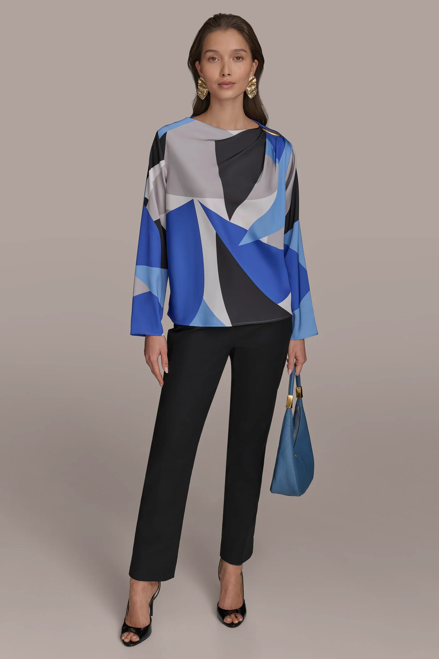 PRINT ROUND HEM TOP