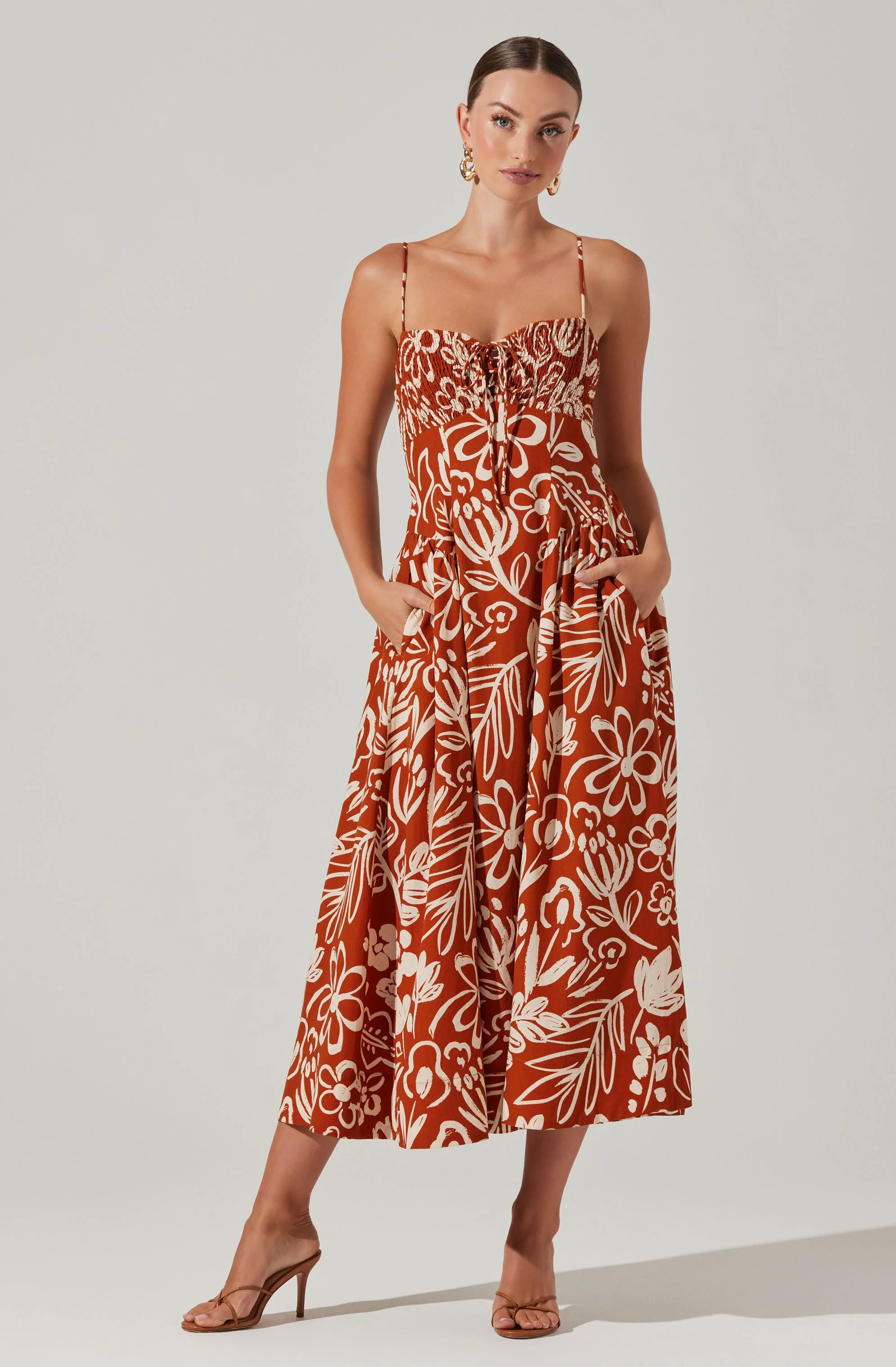 Sarai Floral Midi Dress
