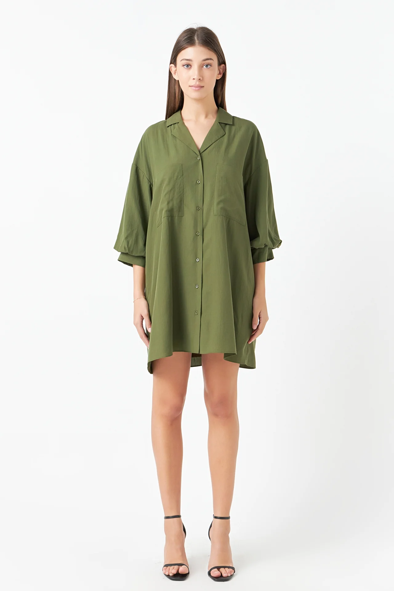 Belted Mini Shirt Dress