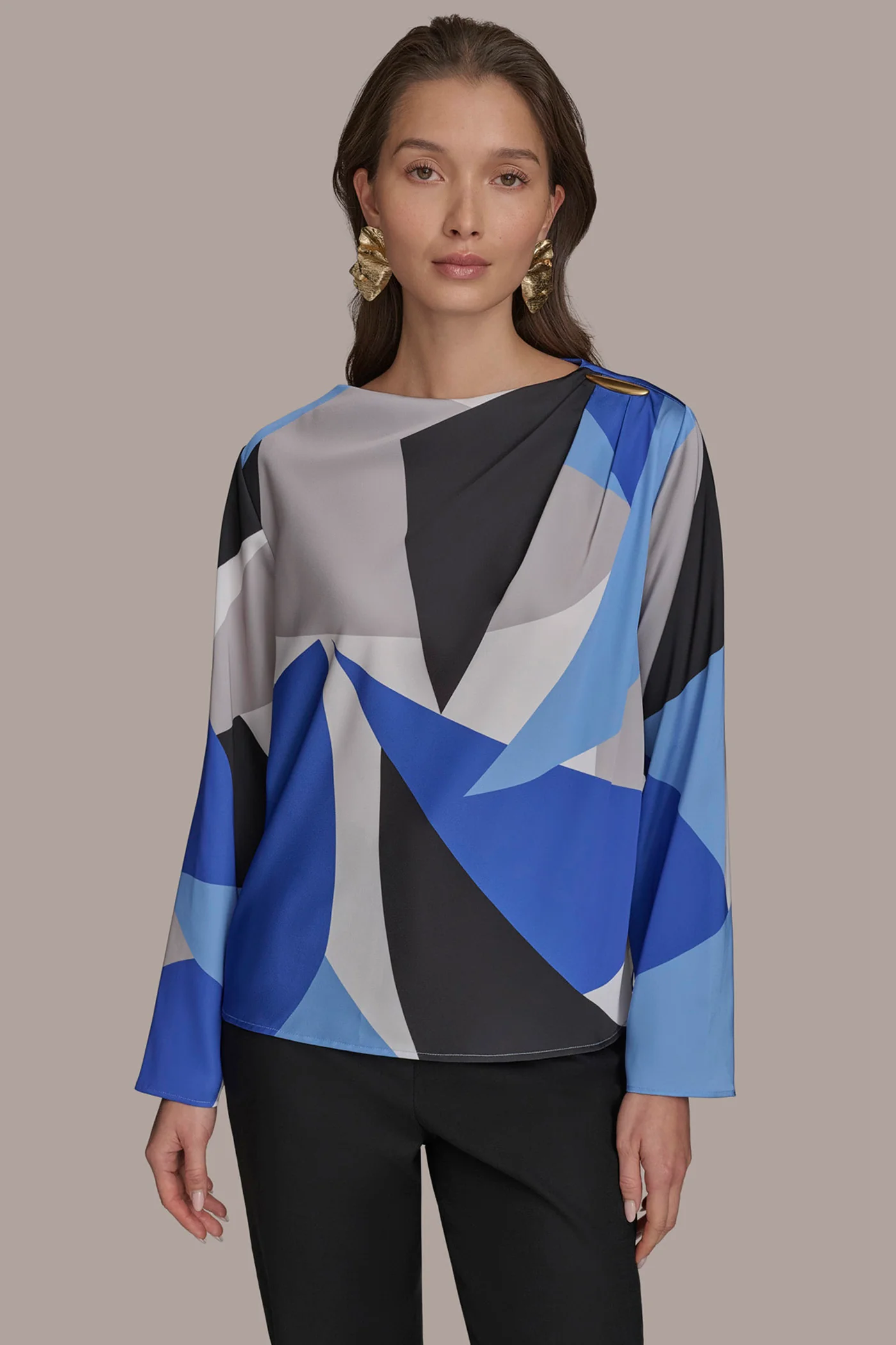 PRINT ROUND HEM TOP