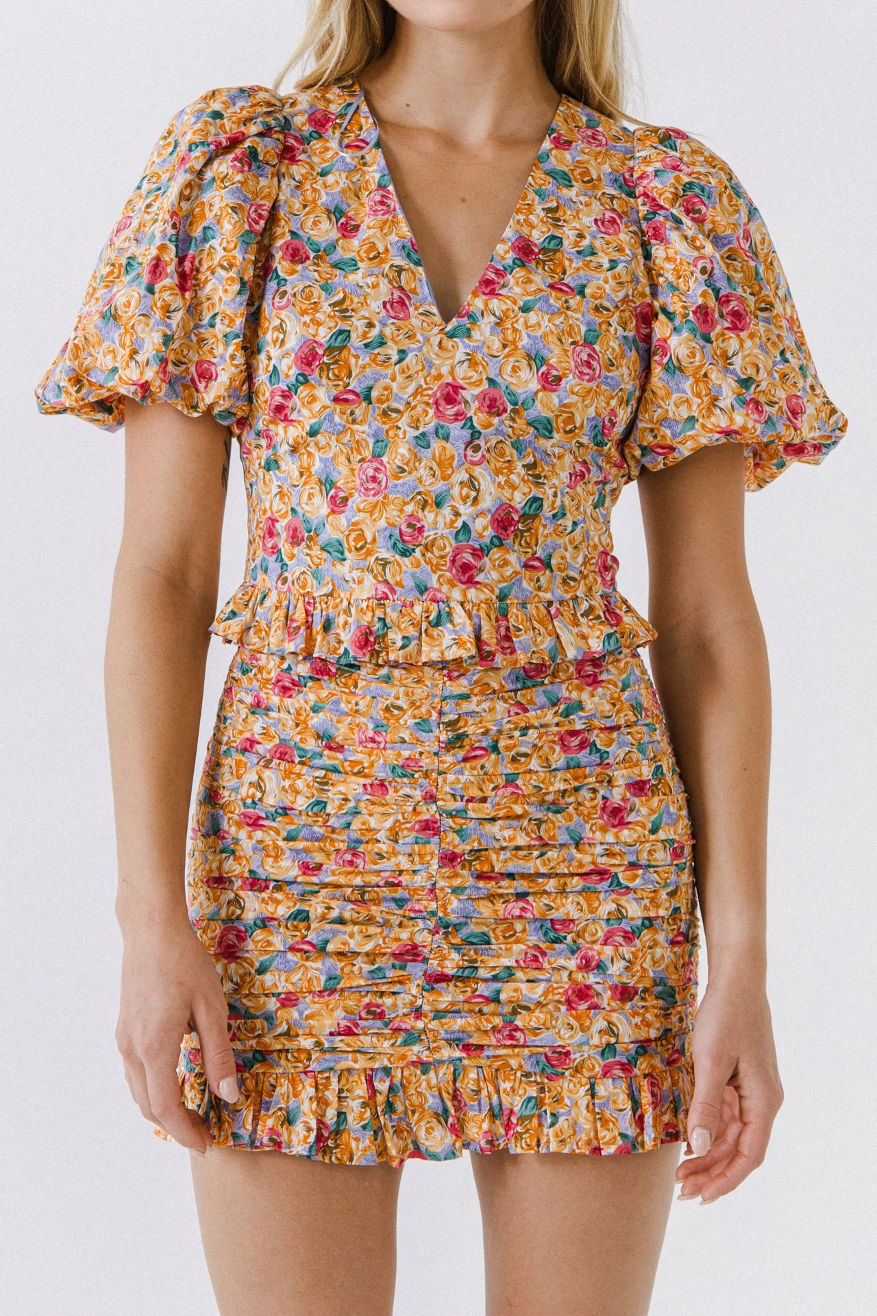 Floral Puff Sleeve Top