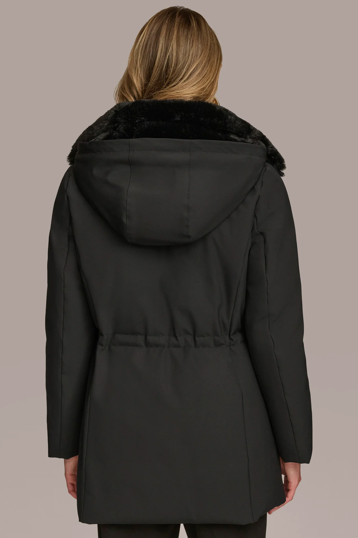 FAUX FUR LINED PUFFER