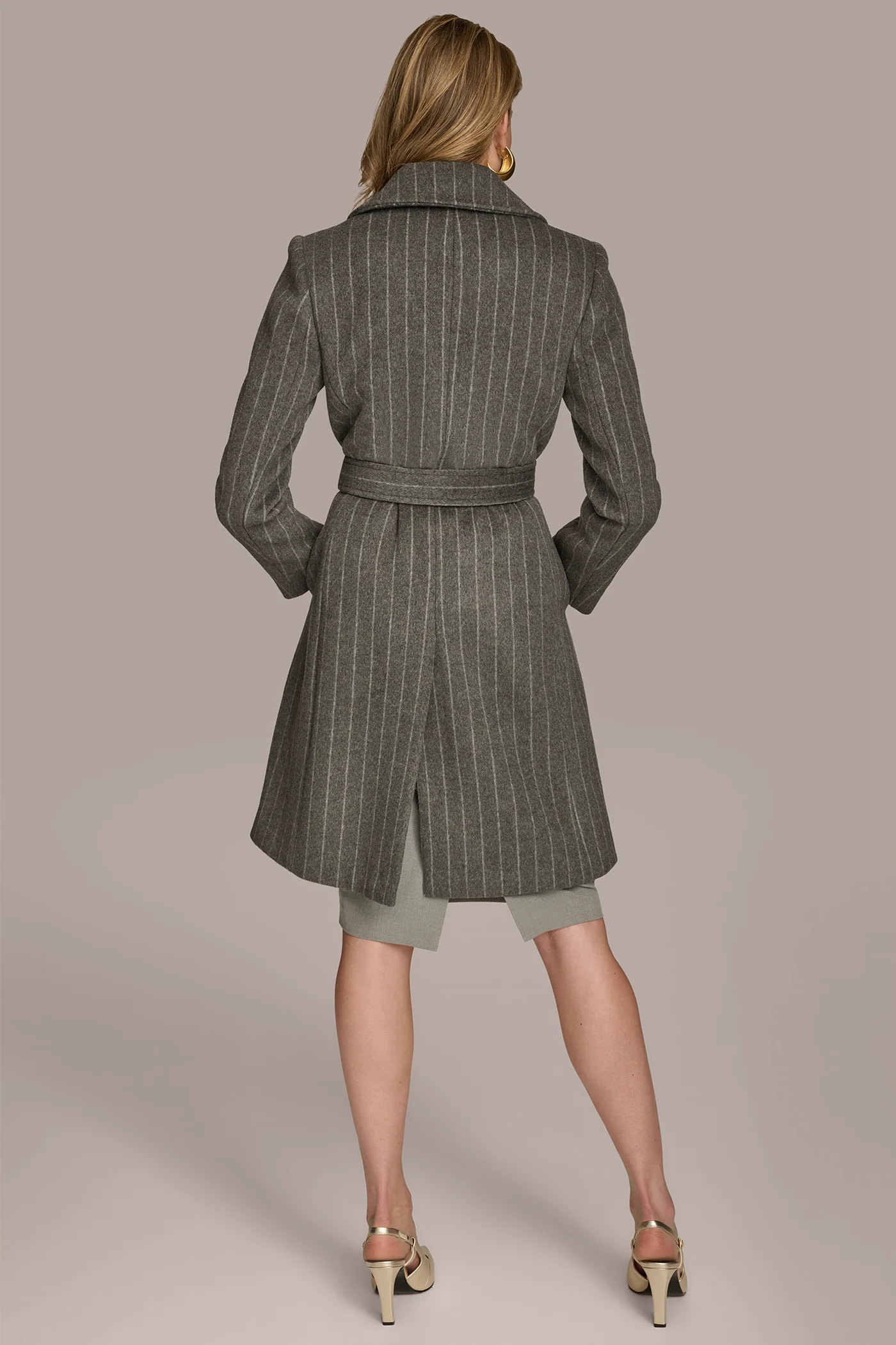 WOOL LONG WRAP COAT