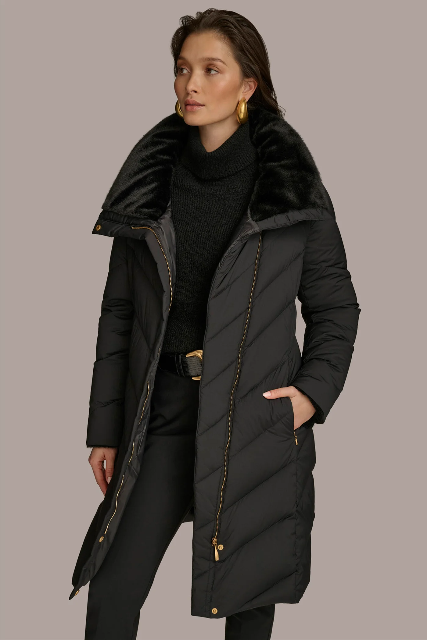 Long Down Filled Puffer Coat