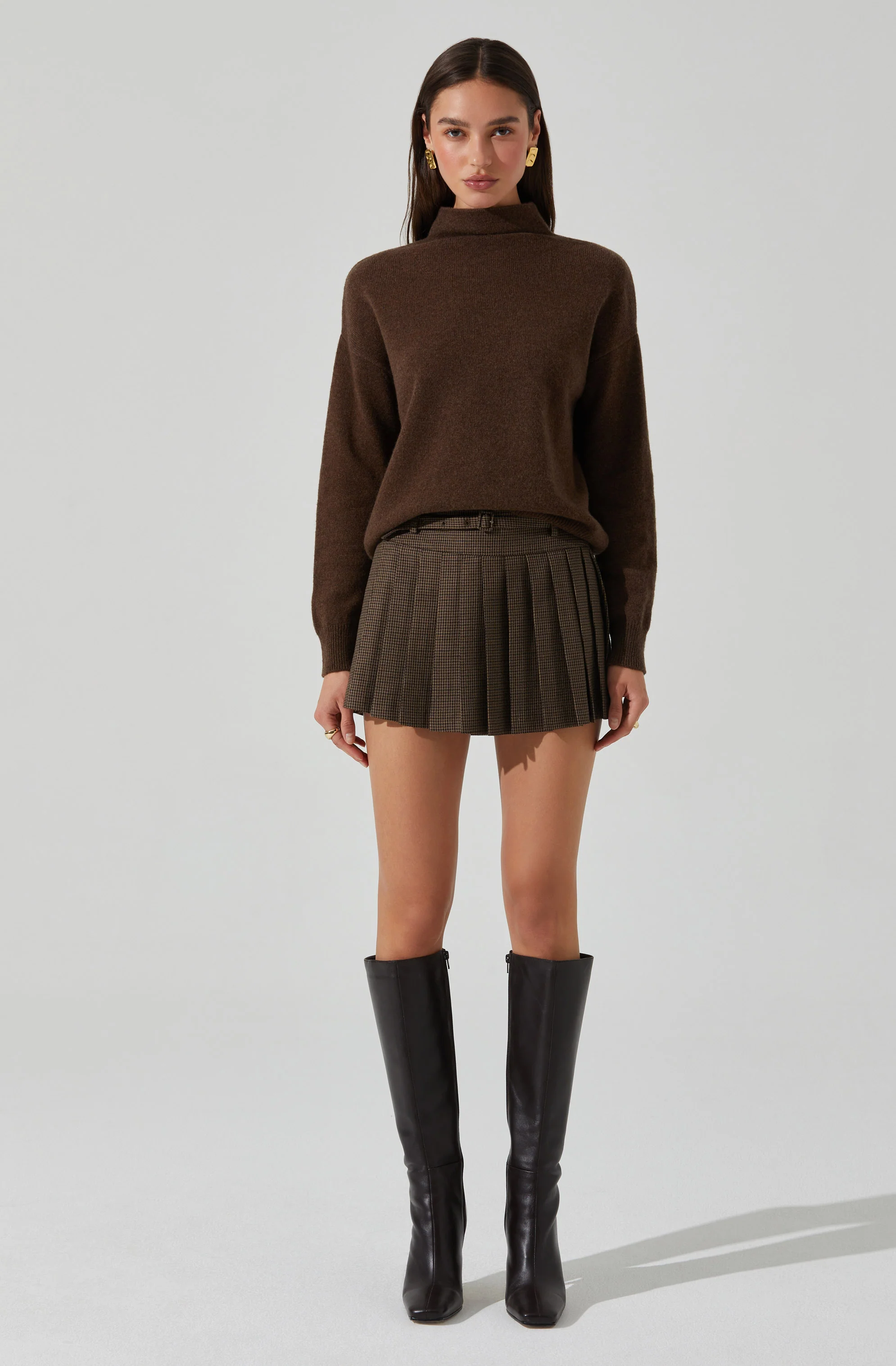 Adley Mock Neck Wool Sweater