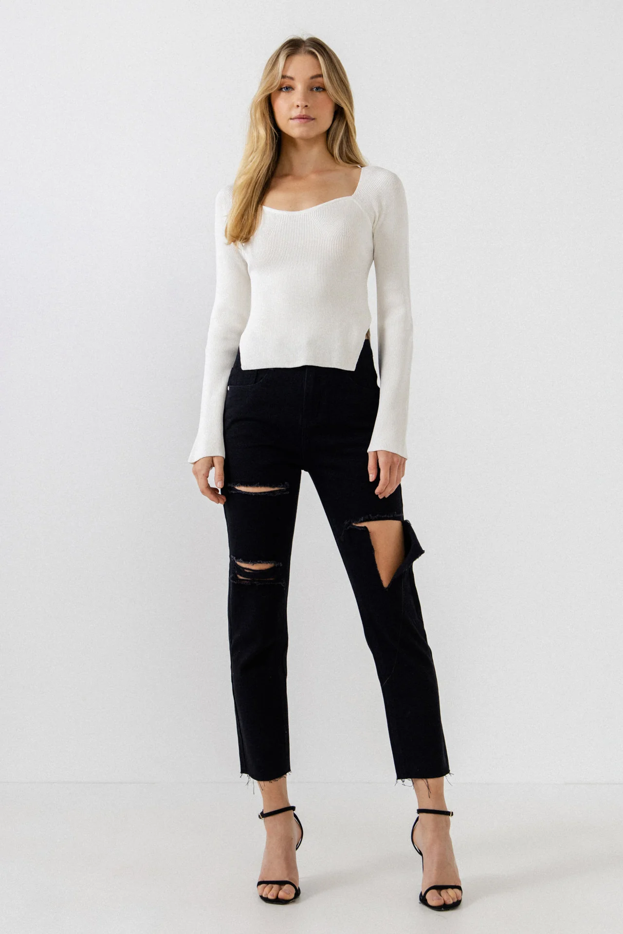 Fitted Long Sleeve Sweater