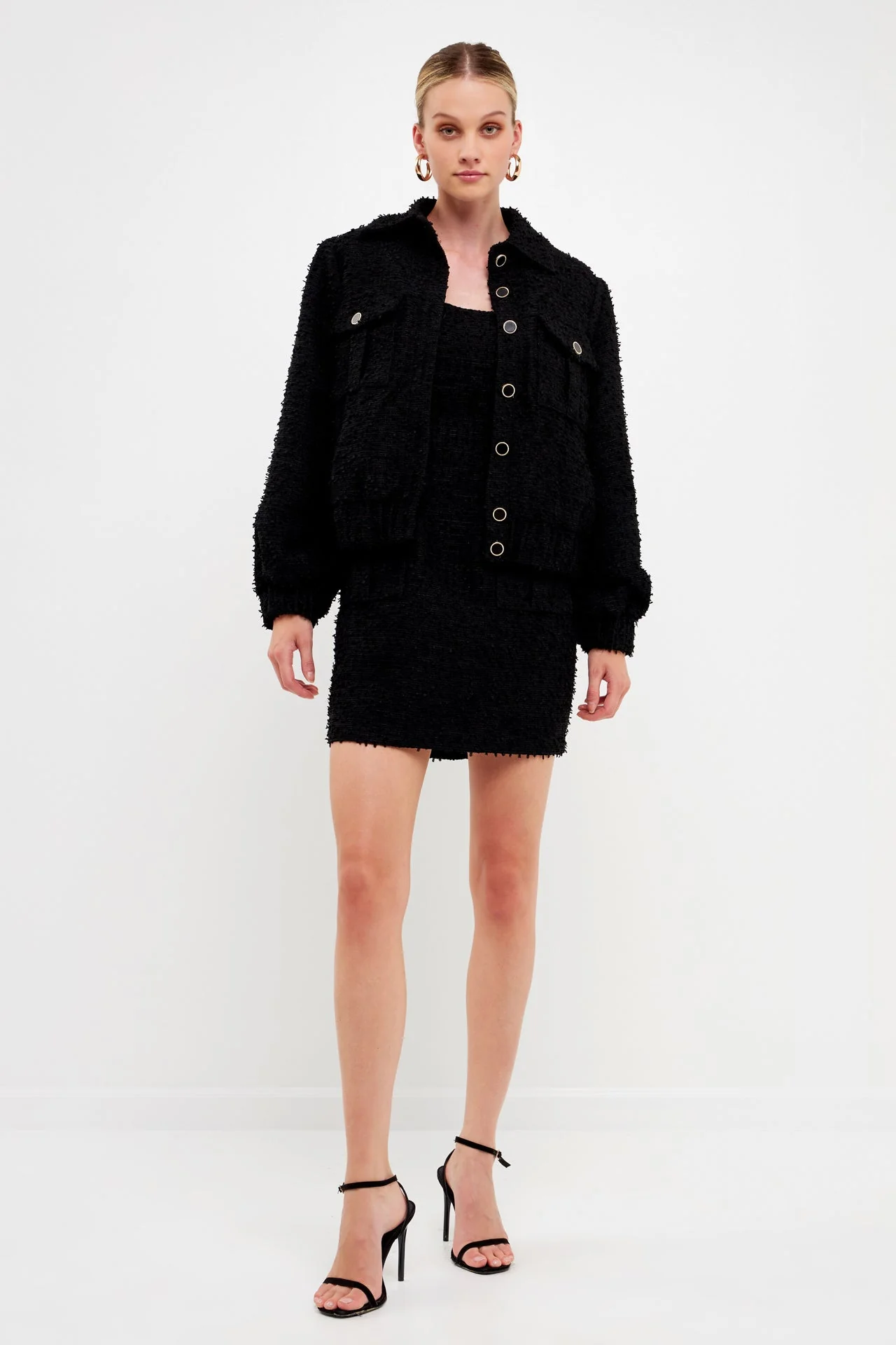 Double Pocket Tweed Jacket