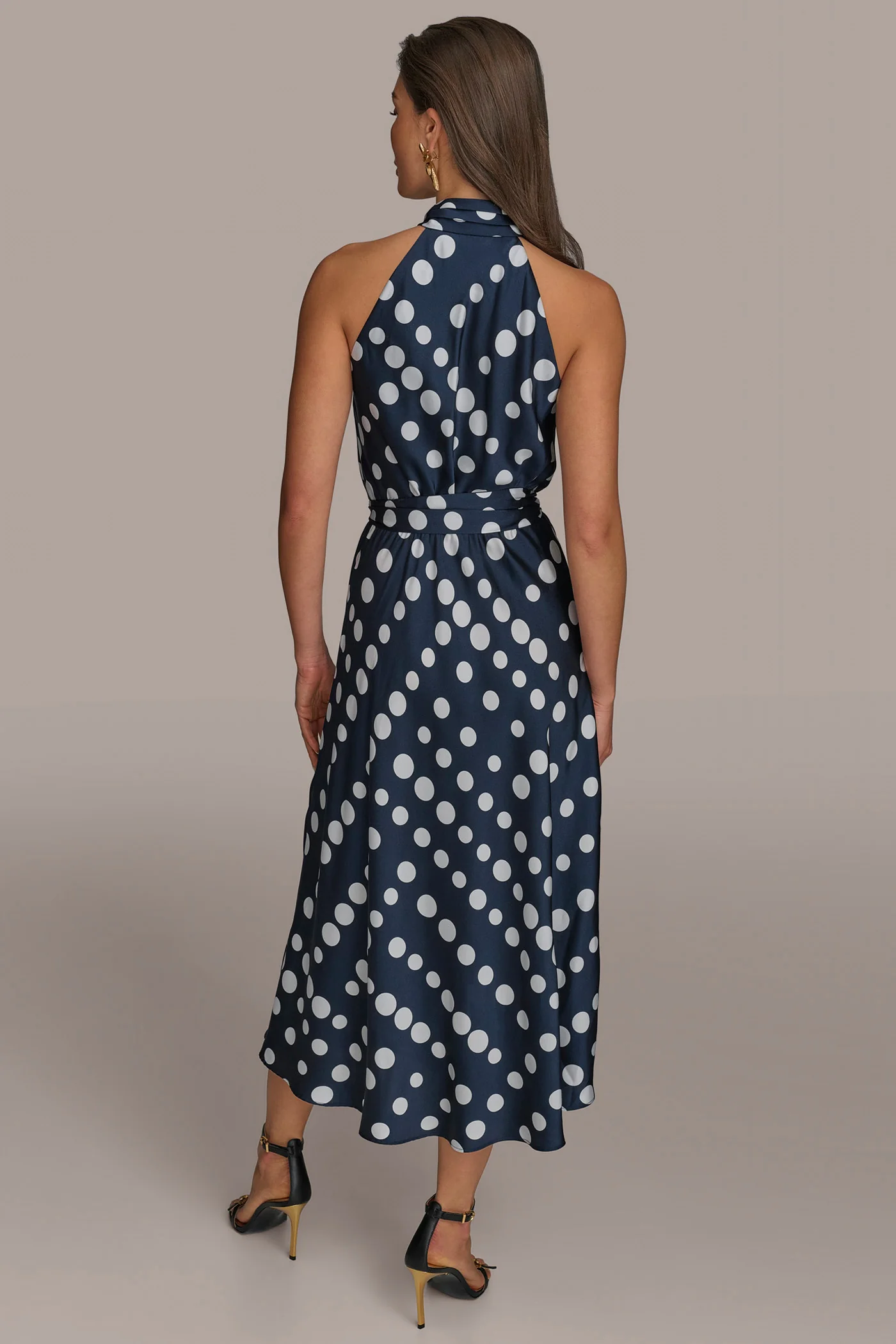 POLKA DOT A LINE MIDI DRESS