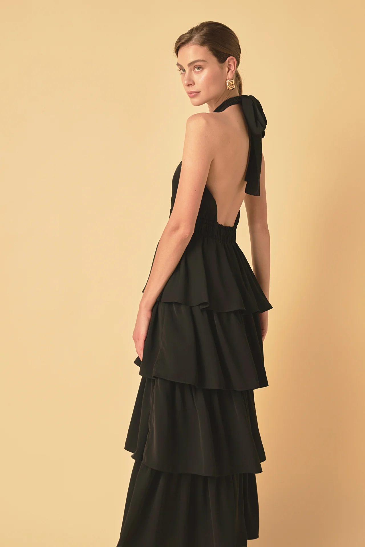 Criss Cross Halter Maxi Dress