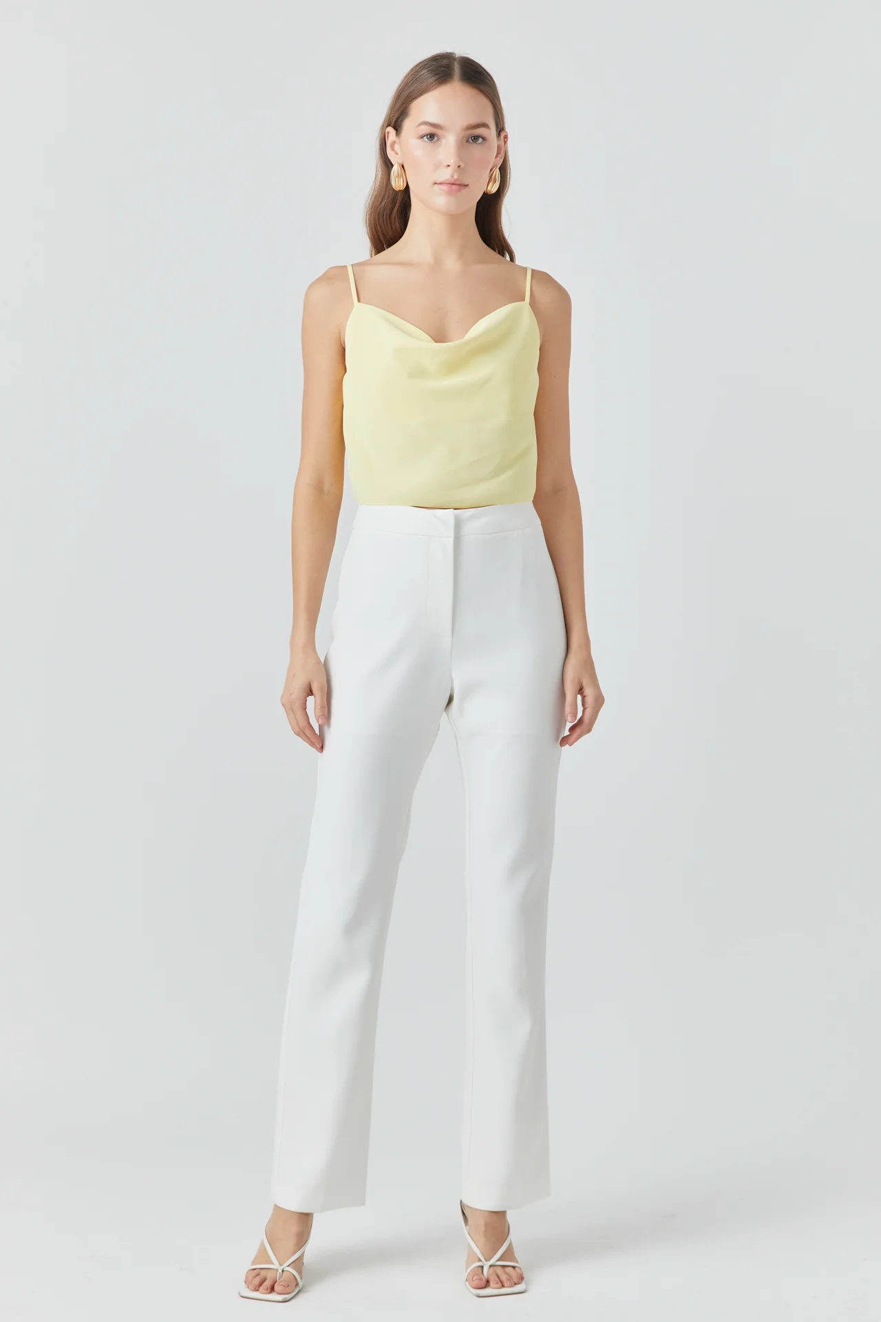 Cowl Neck Cropped Cami