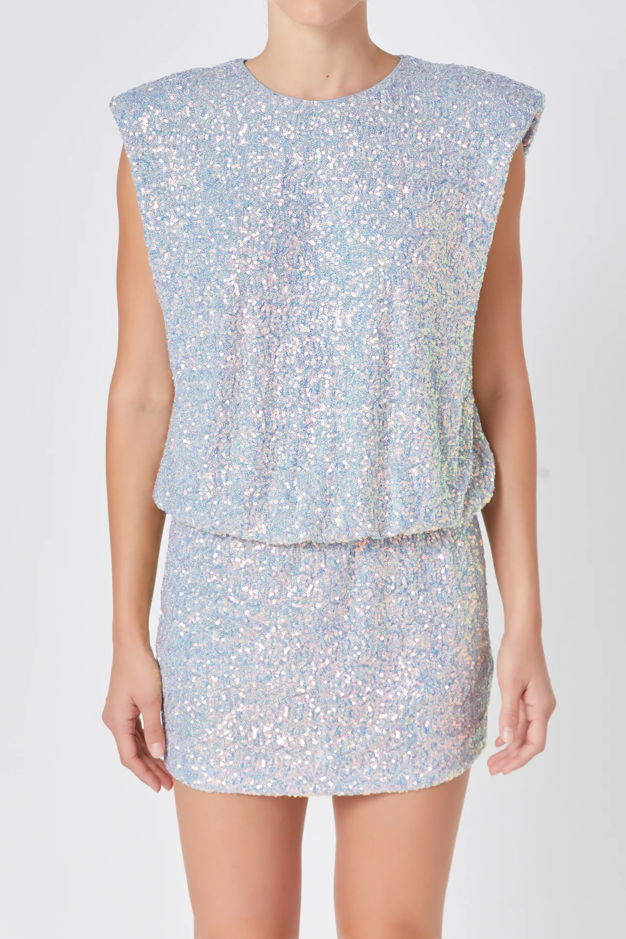 Sequin Sleeveless Mini Dress