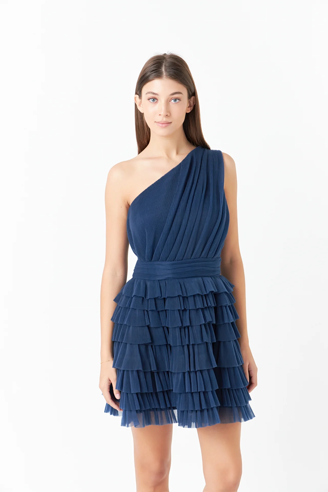 Tiered Tulle Mini Dress