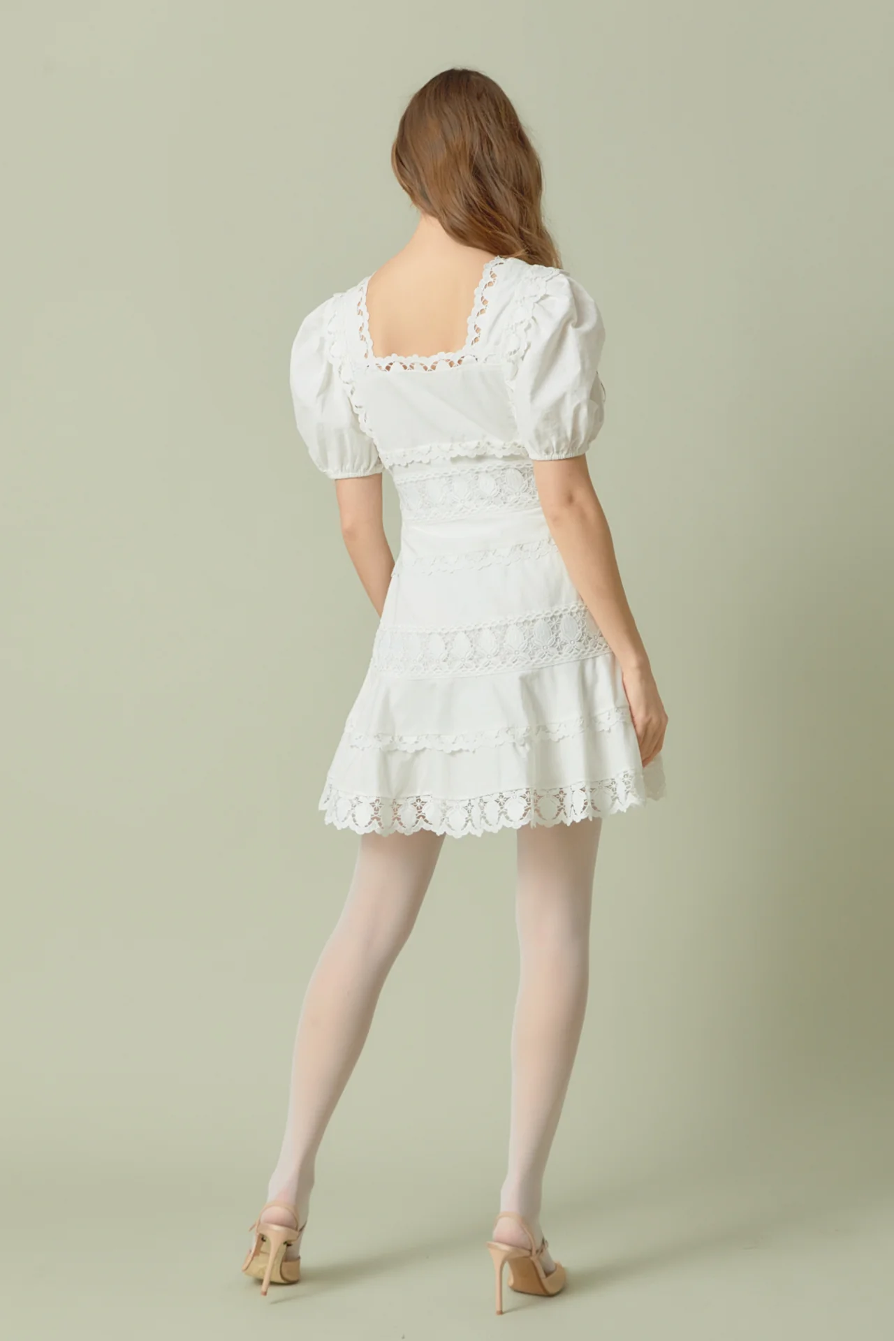 Lace Fit-and-Flare Mini Dress