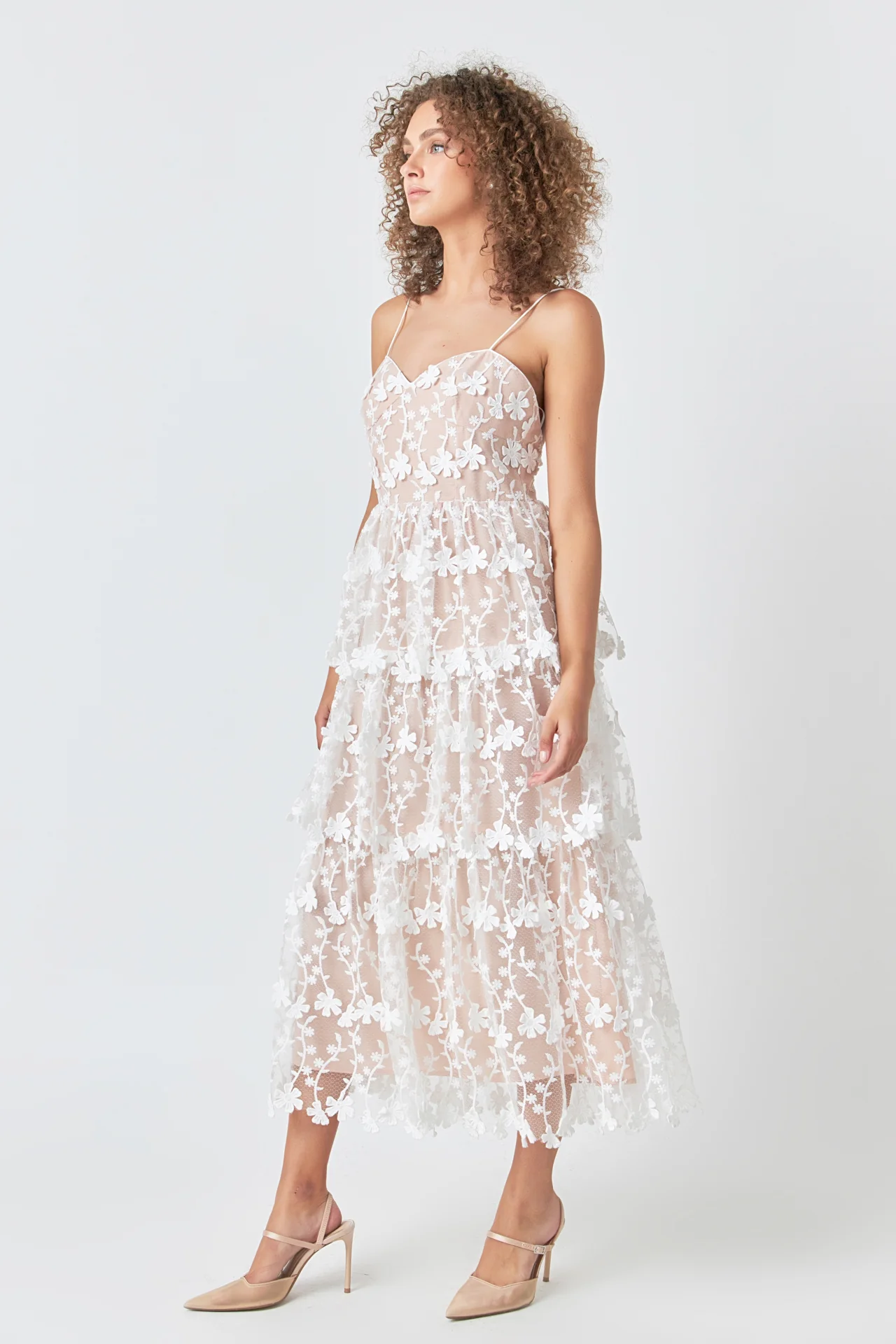 Crochet Layered Midi Dress
