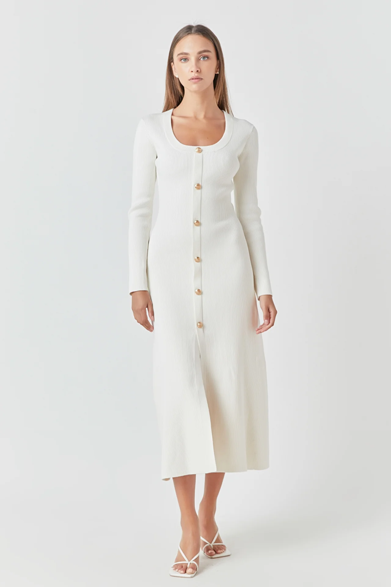 Premium Button-Down Maxi Dress