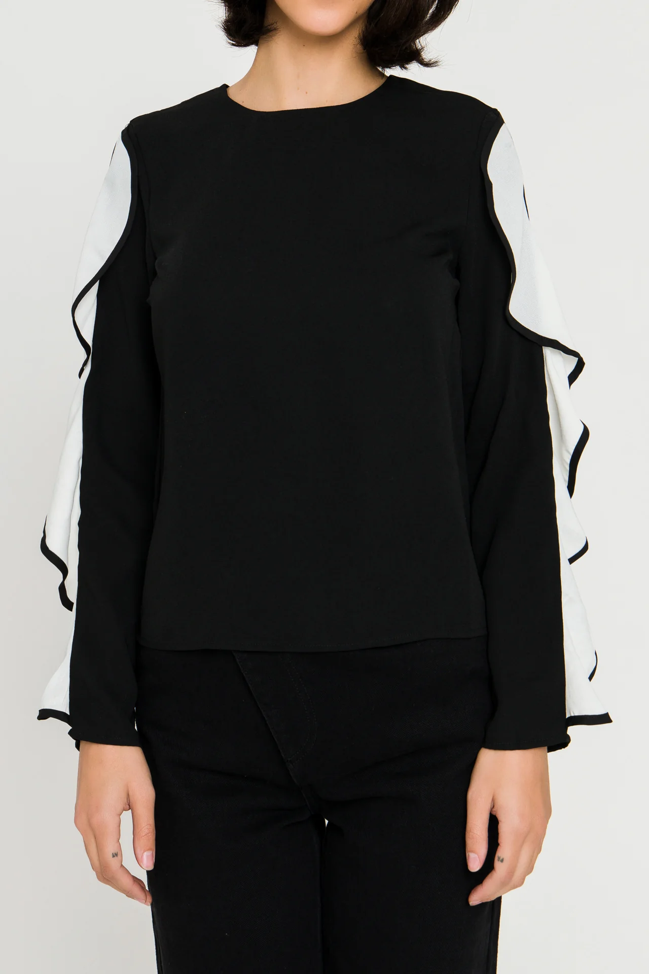 Cascading Ruffle Blouse