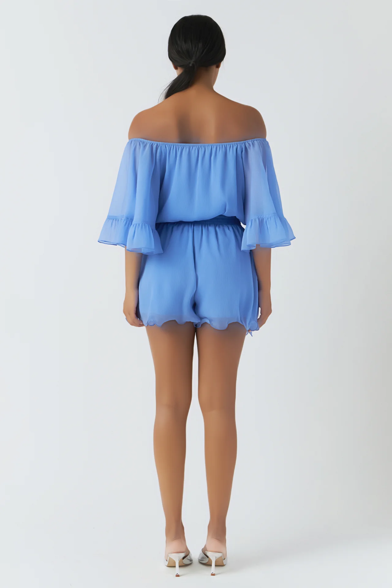 Ruffled Sleeve Romper