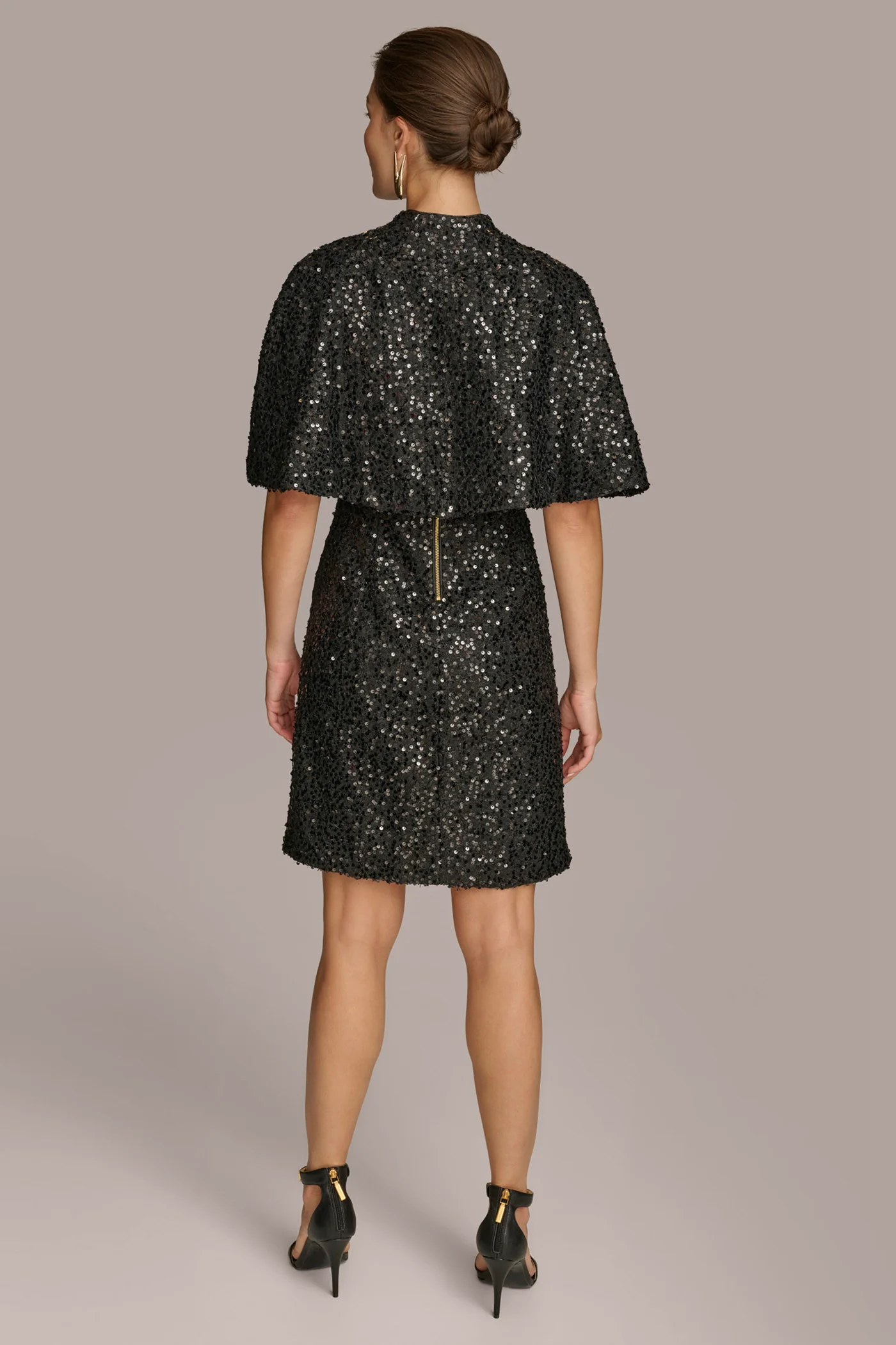 TWO PIECE SEQUIN DRESS AND SHRUG