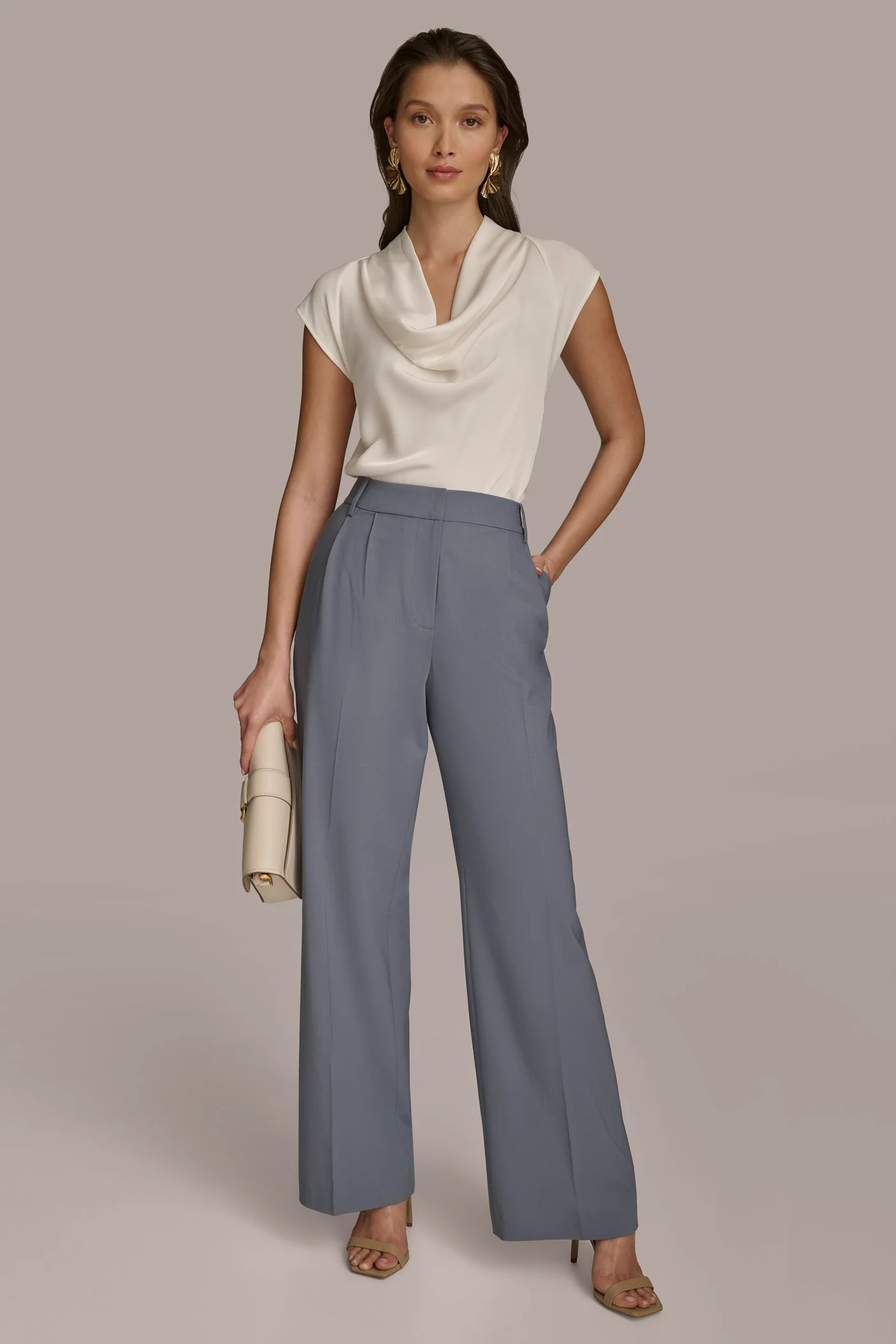 PLEATED WIDE LEG