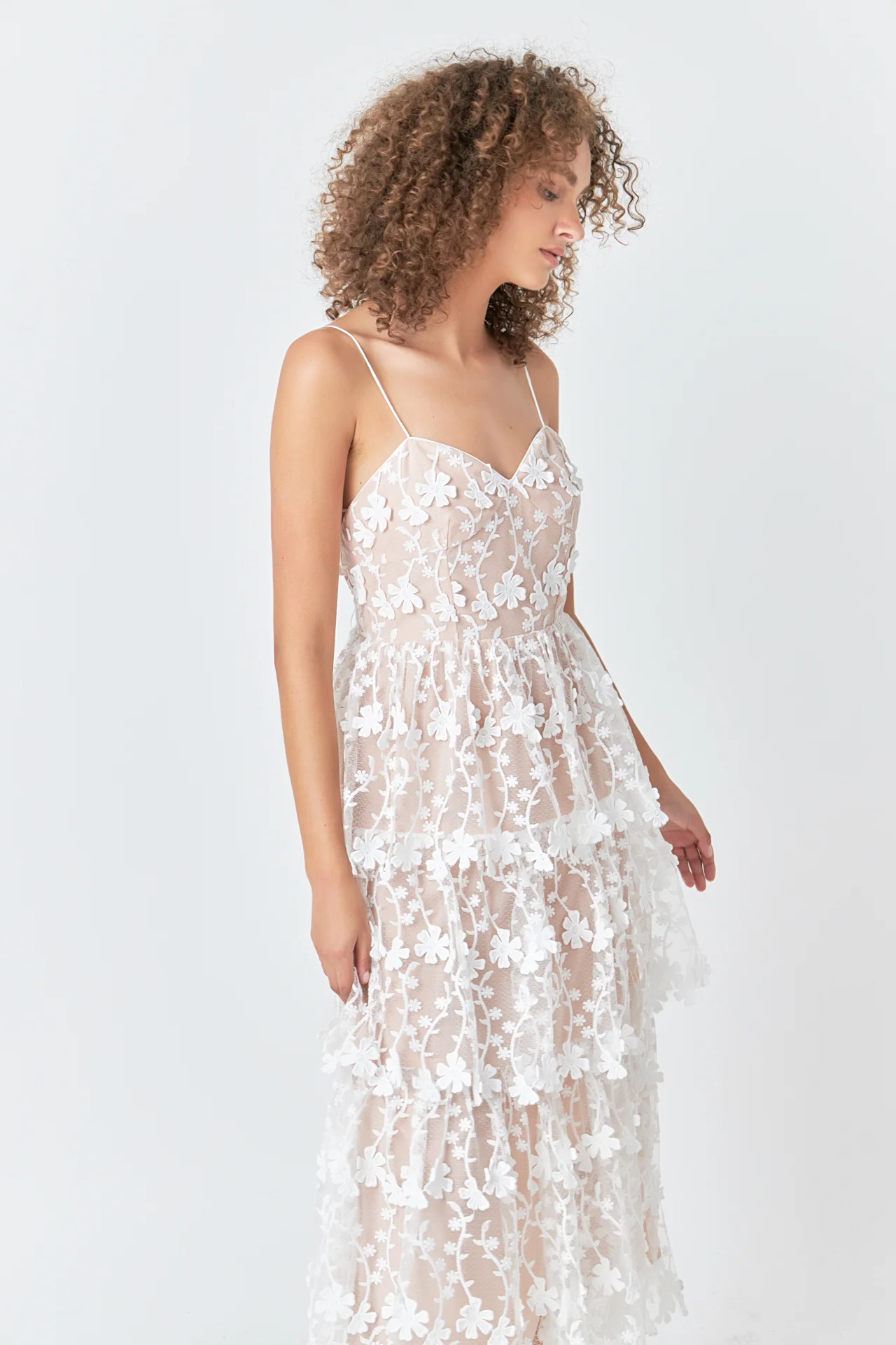 Crochet Layered Midi Dress
