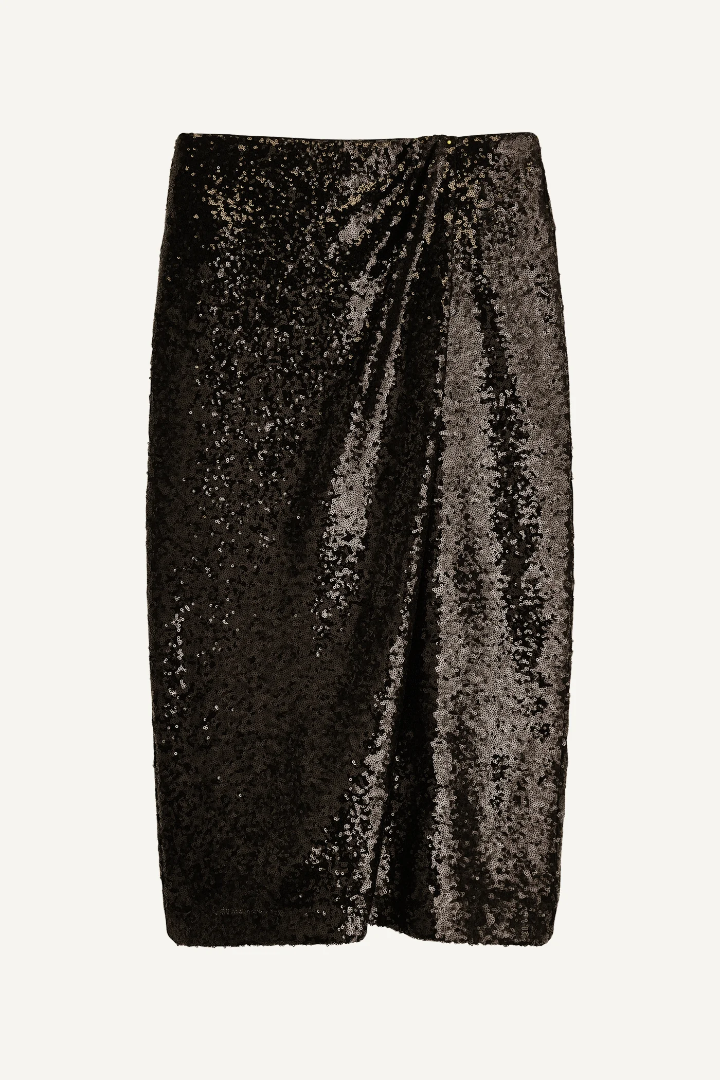 FAUX WRAP SEQUIN SKIRT