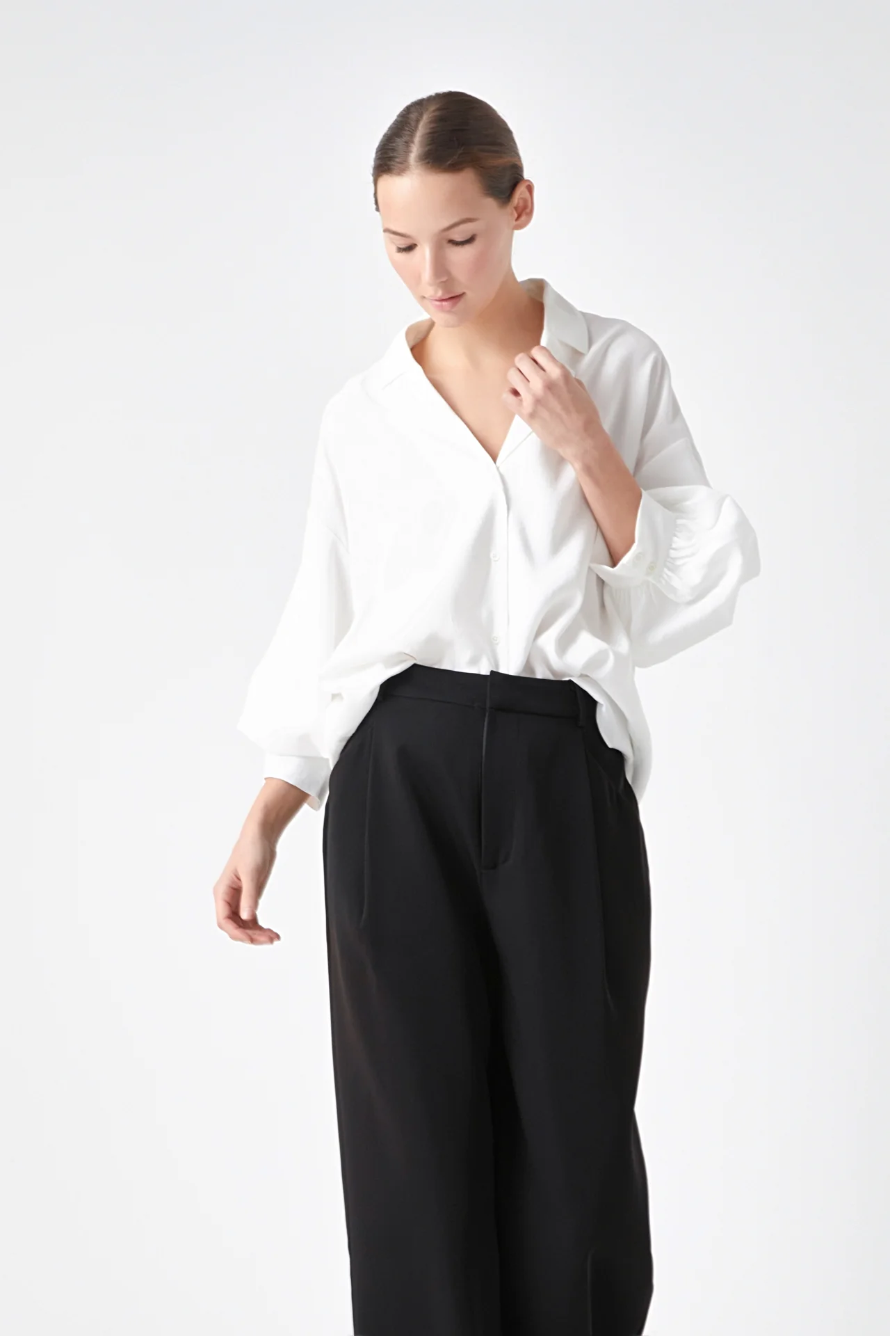 High-Waisted Suit Trousers