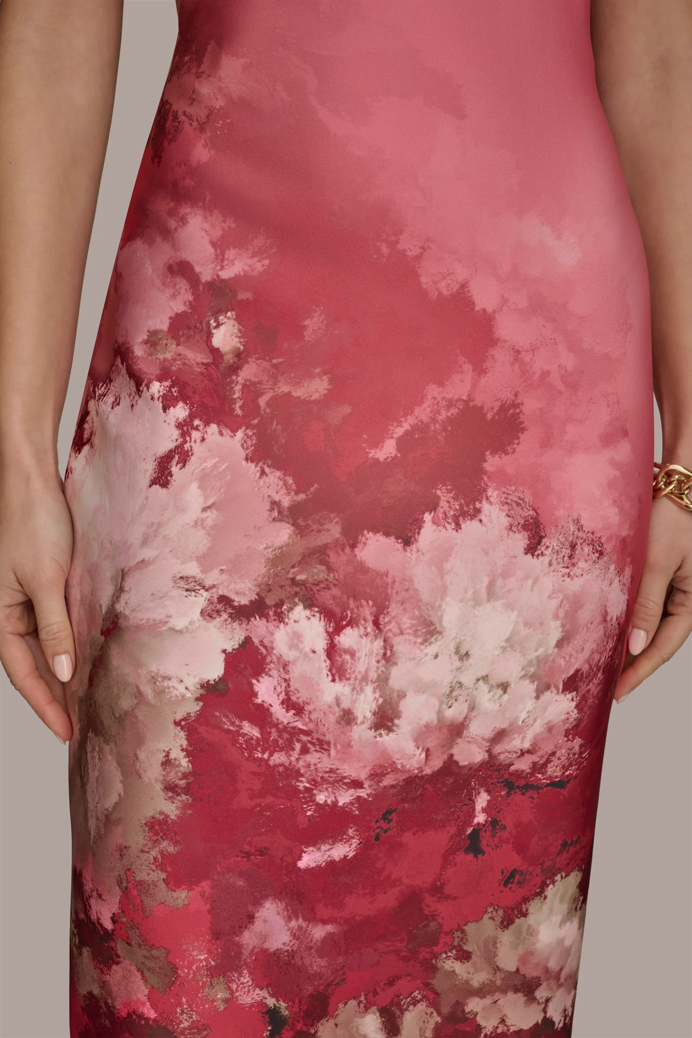 FLORAL PRINT MIDI SHEATH DRESS