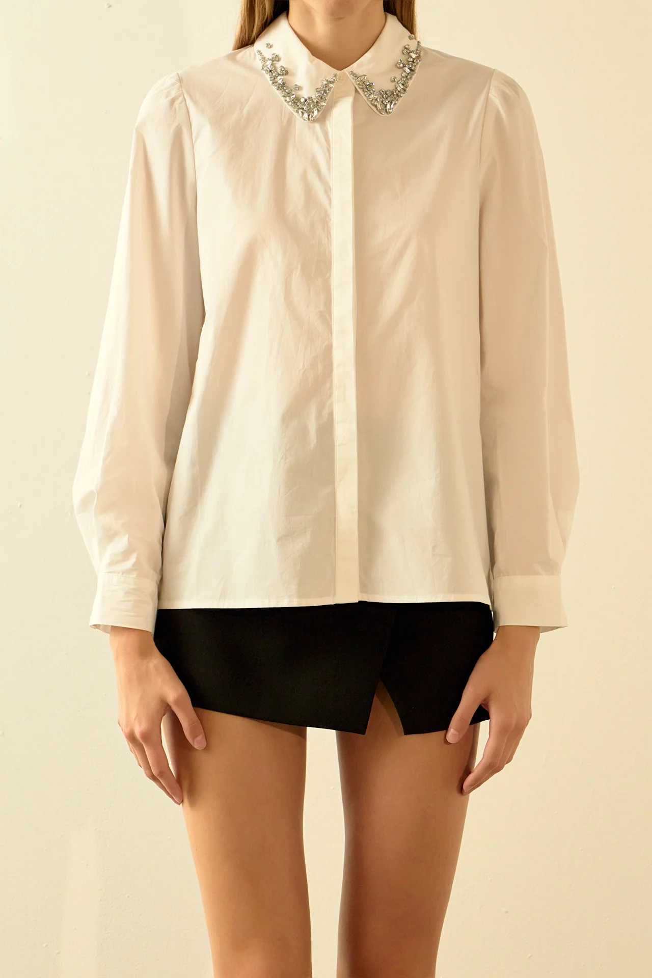 Rhinestone Detailed Shirt