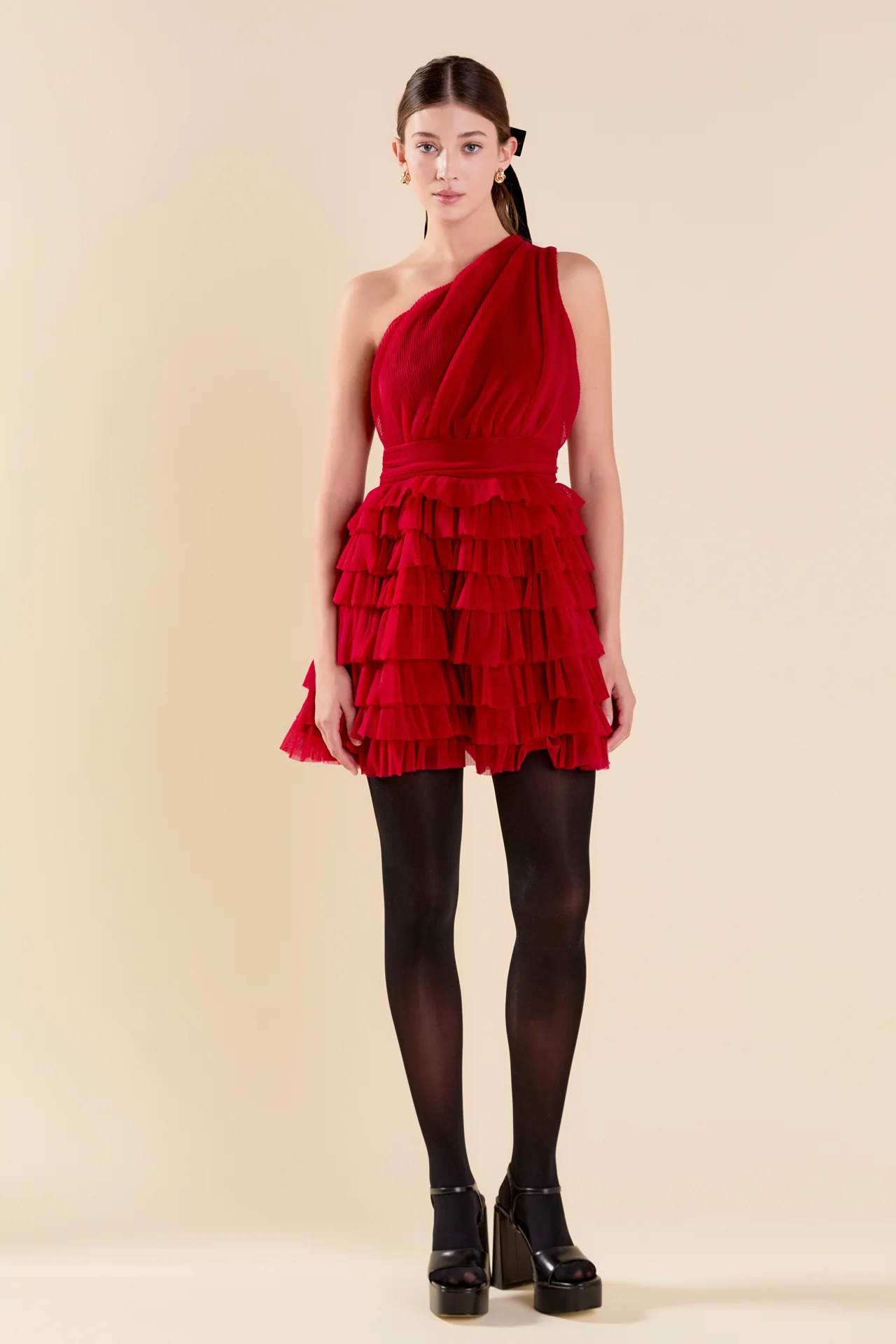 Tiered Tulle Mini Dress