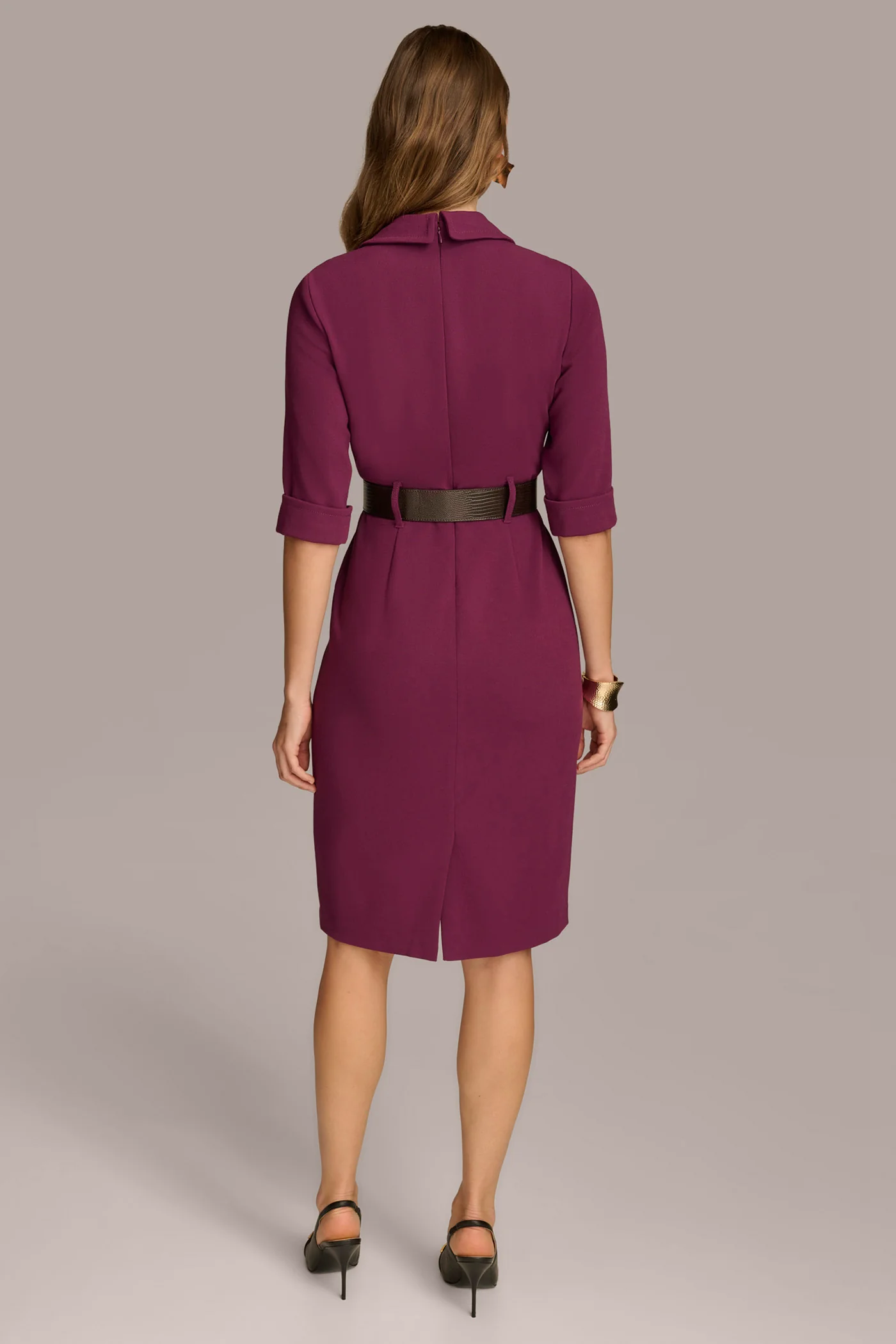 BELTED SHEATH DRESS