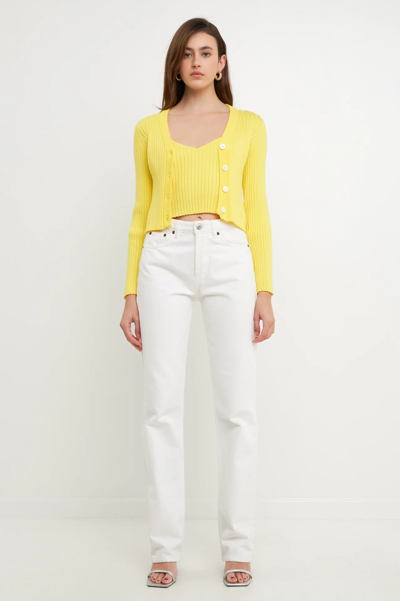 Knit Cropped Lounge Cardigan