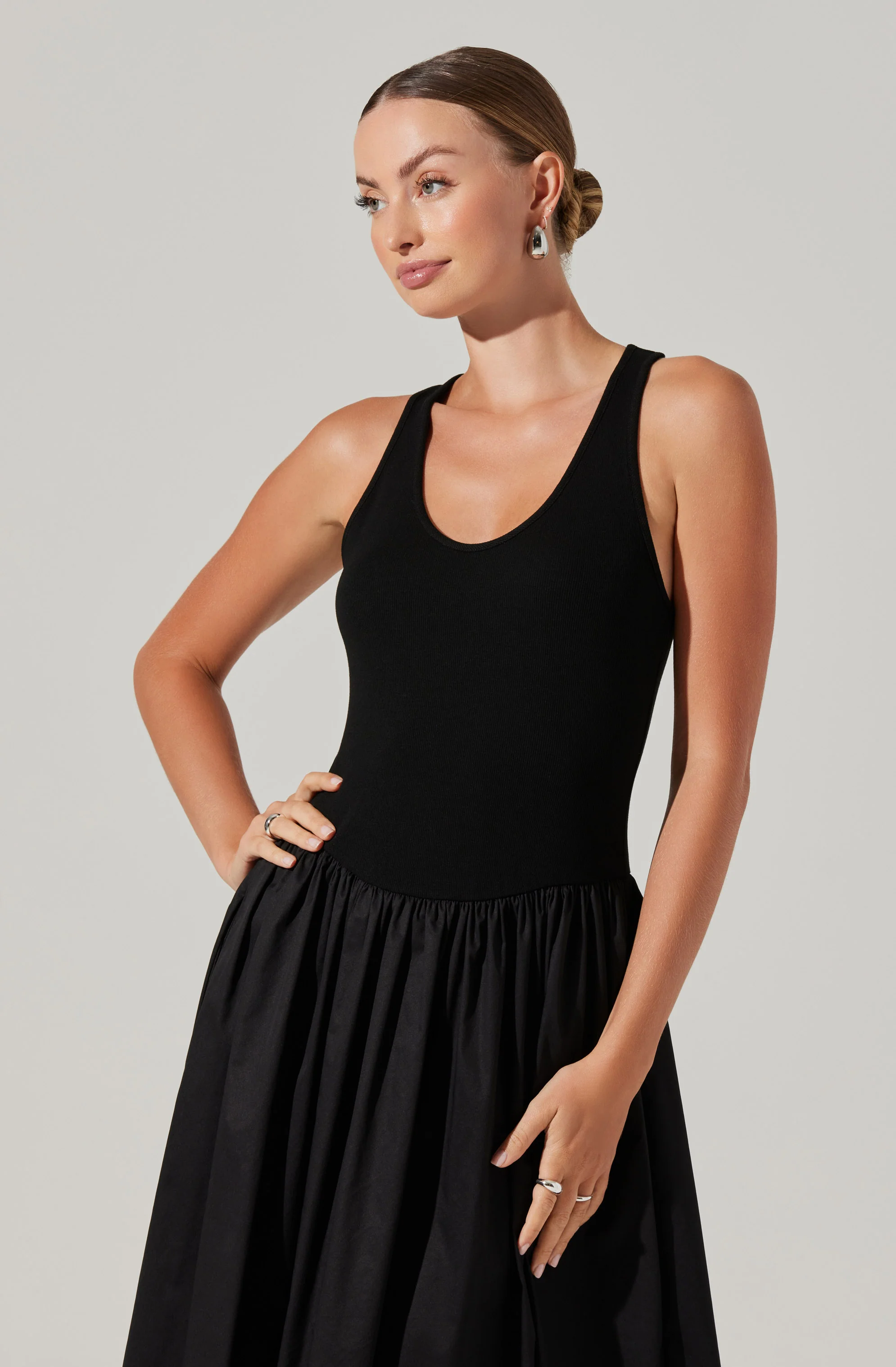 Zandra Mixed Media Maxi Dress