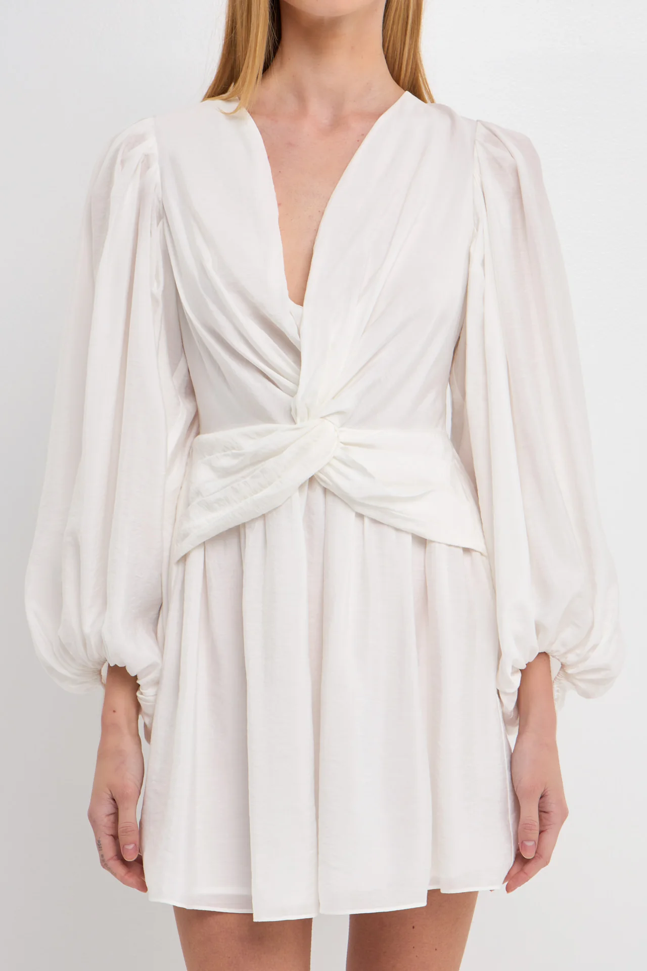 Twist Front Mini Dress