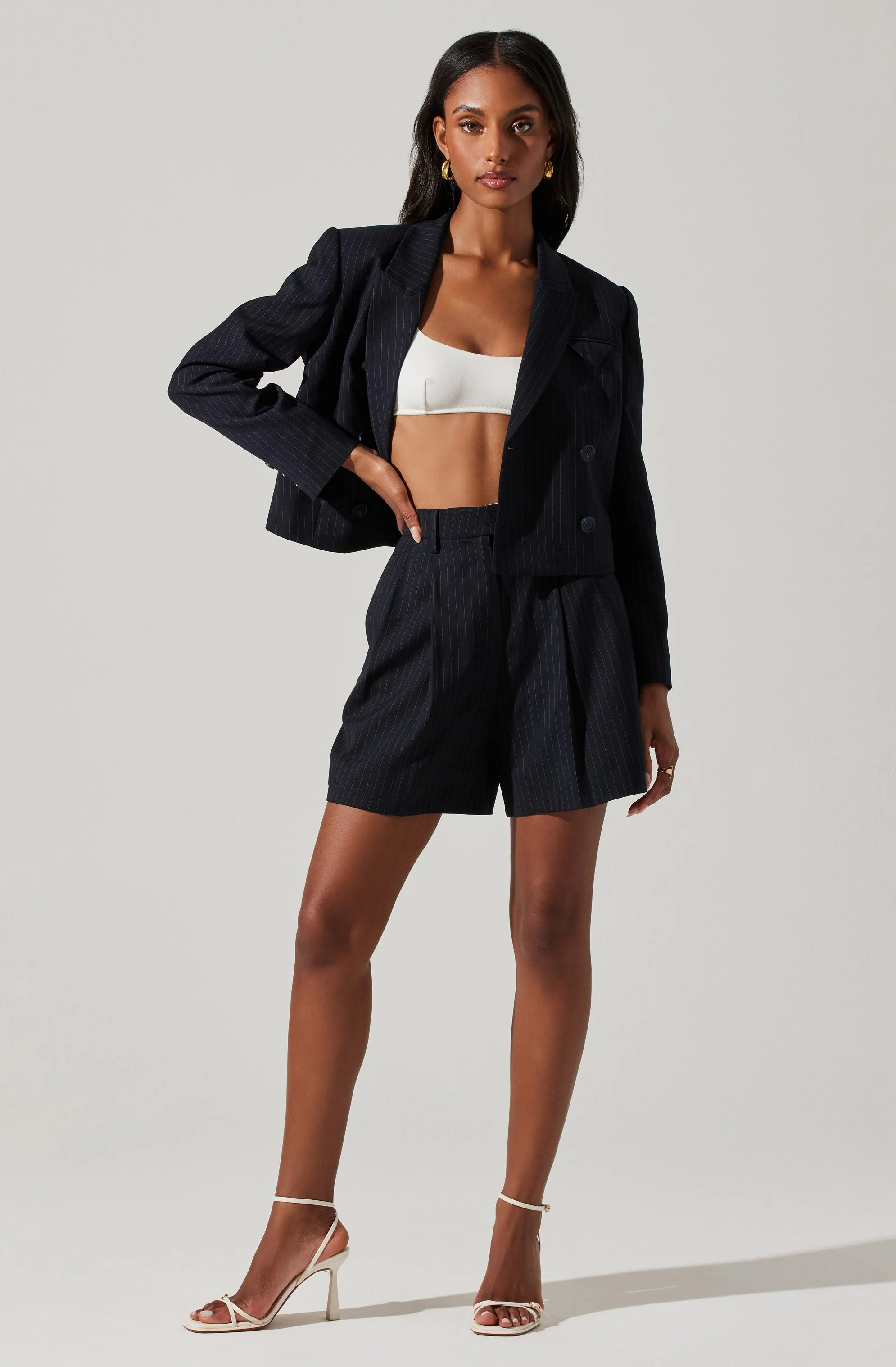 Preston Pinstripe Shorts
