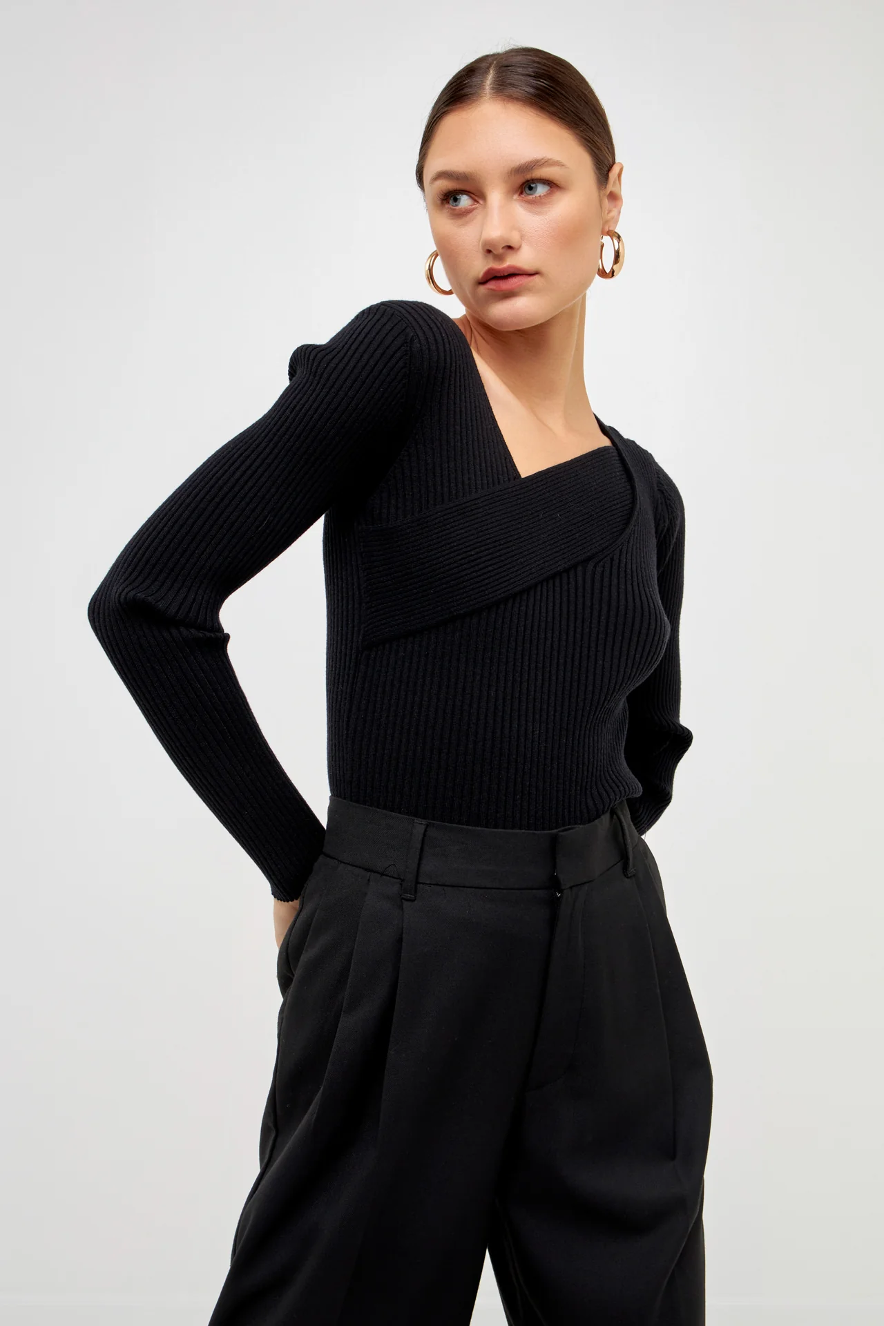 Knit Wrap Sweater