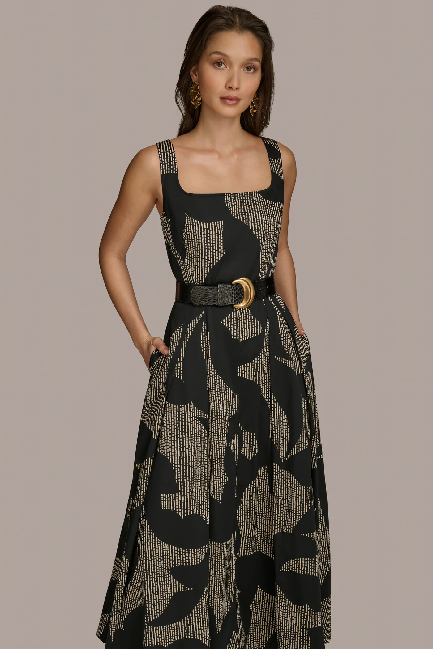COTTON A LINE MIDI DRESS