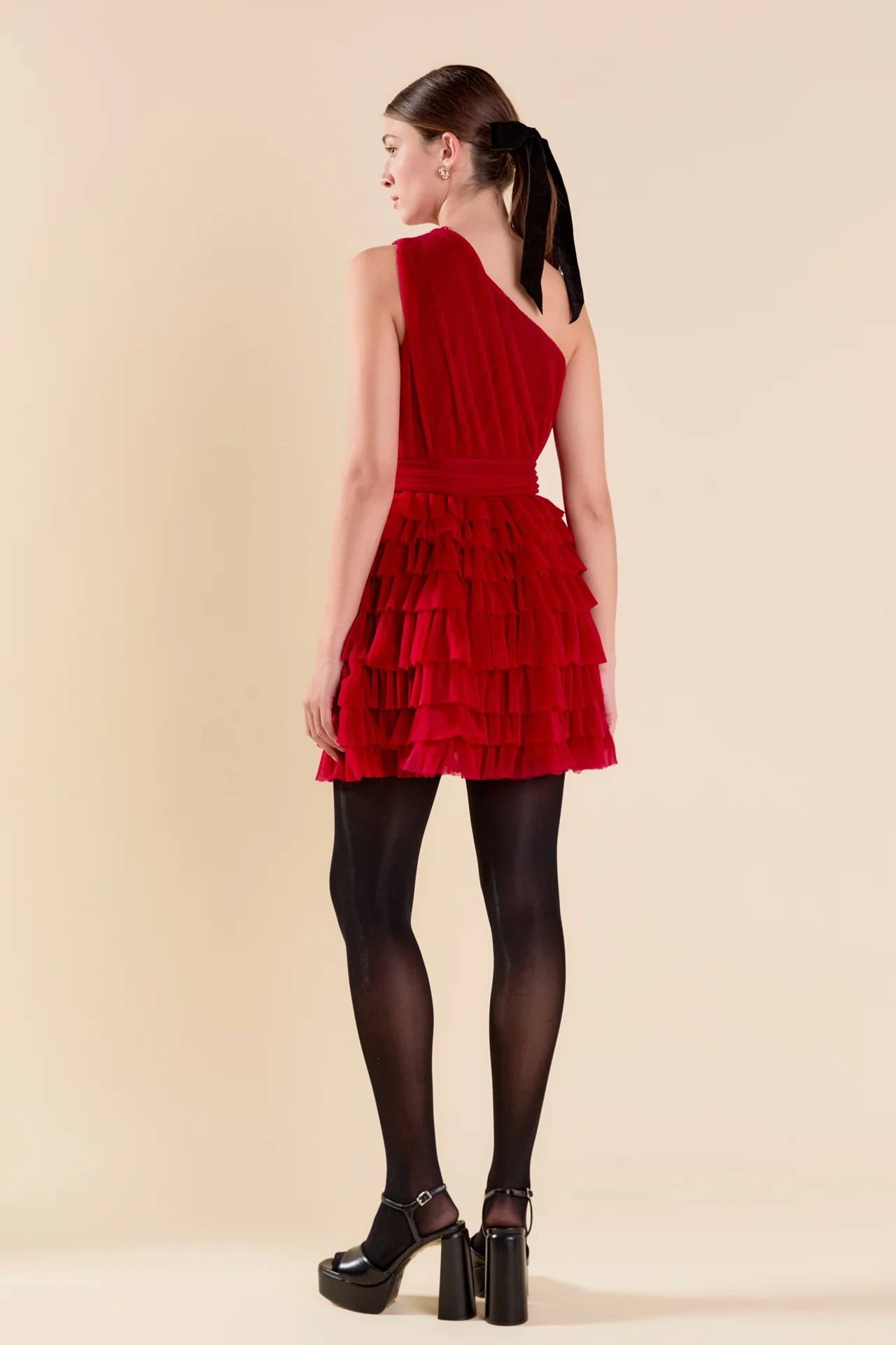 Tiered Tulle Mini Dress