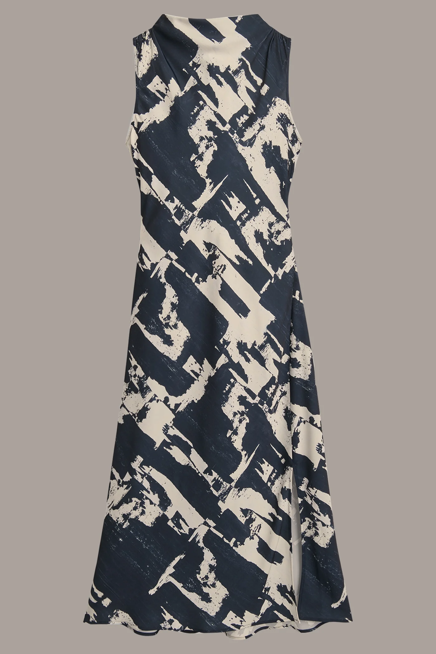PRINTED MOCK NECK DRESS