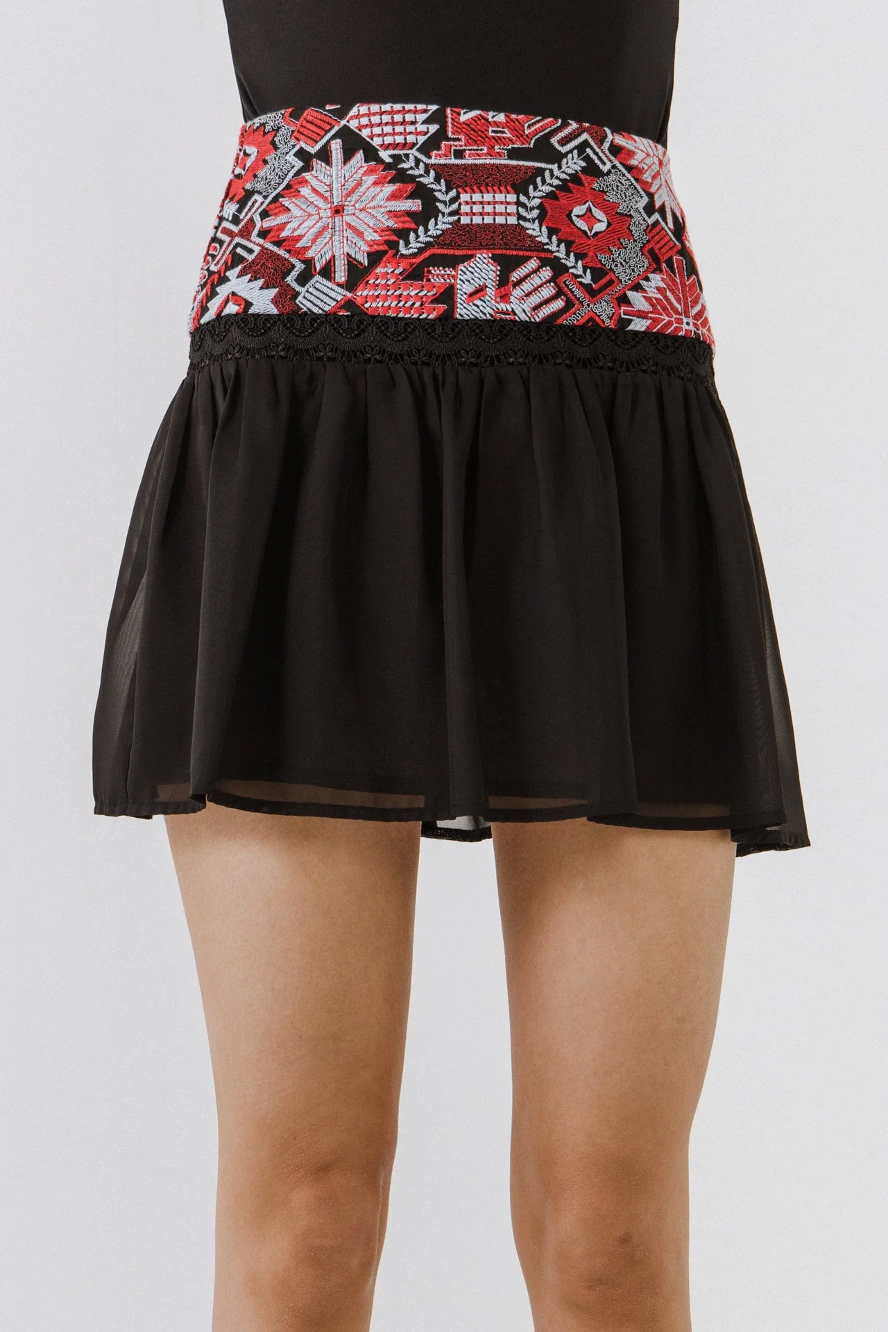 Dorian Embroidered Mini Skirt