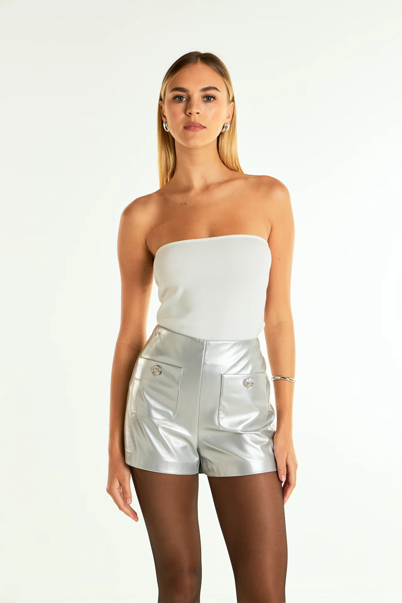 Silver Outpocket Shorts