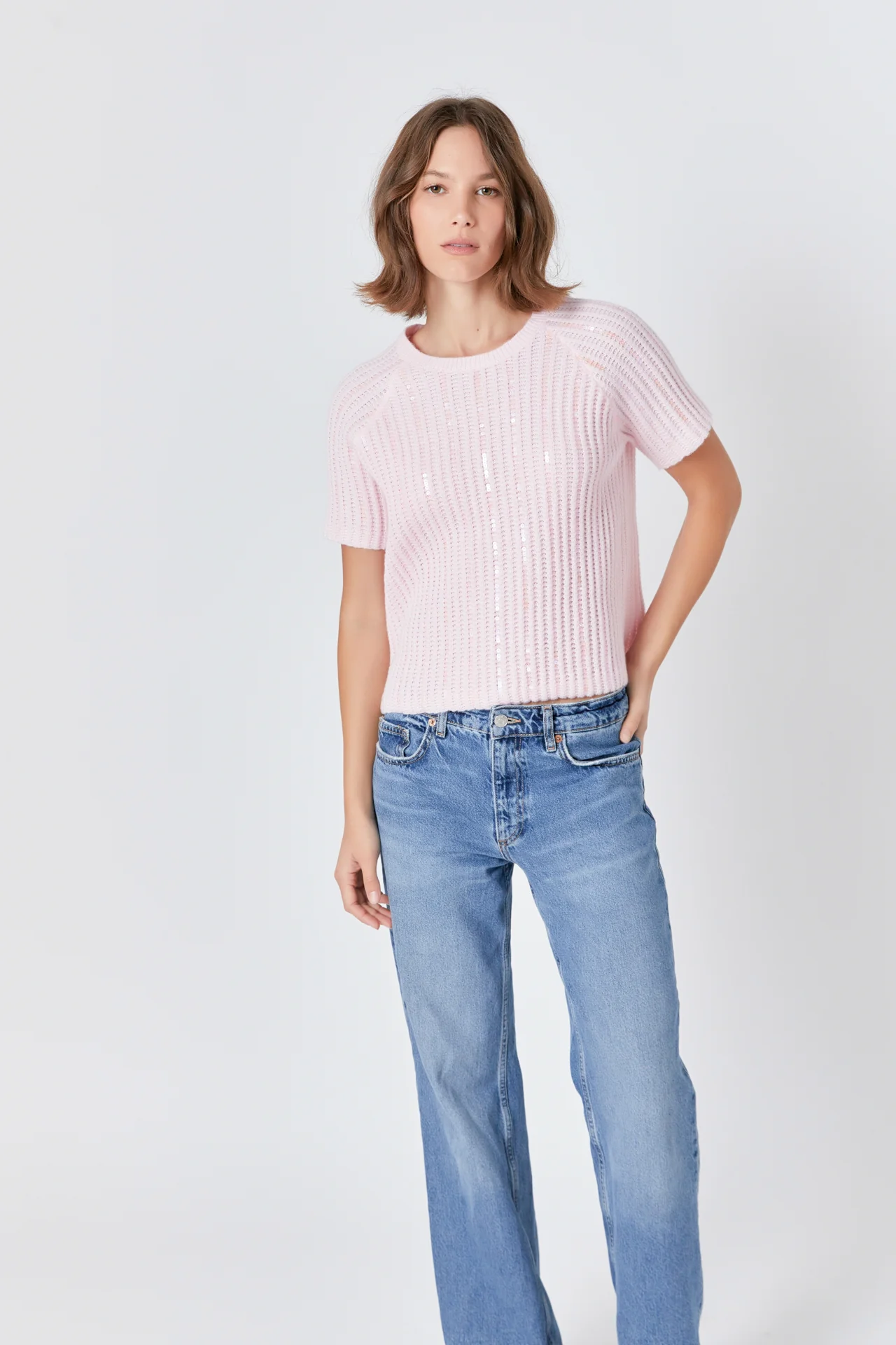 Sequins Sweater Top