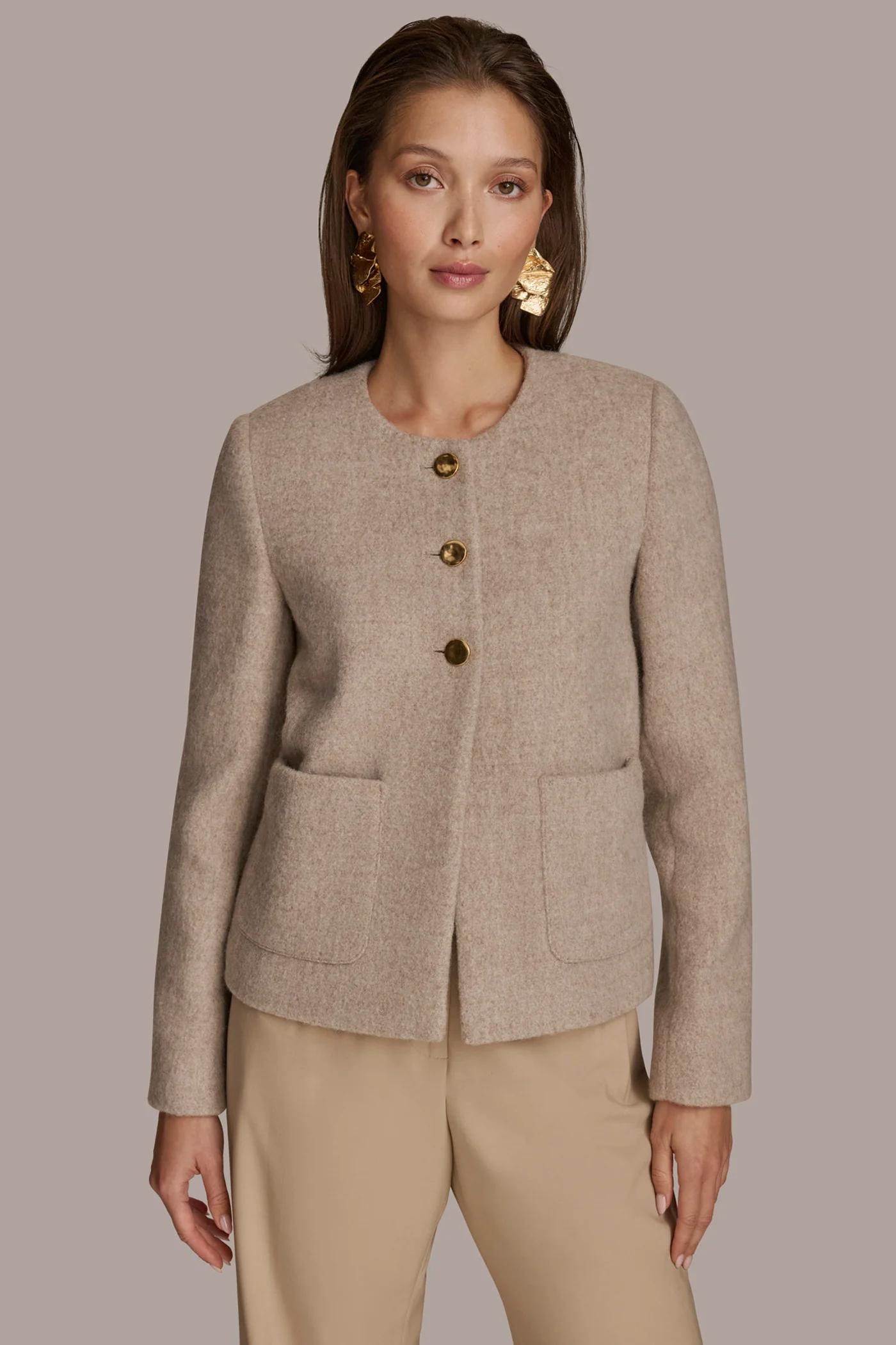 BUTTON JACKET WITH POCKETS